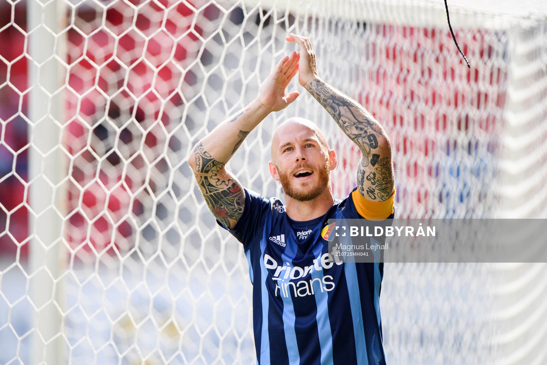 Djurgårdens Magnus Eriksson jublar