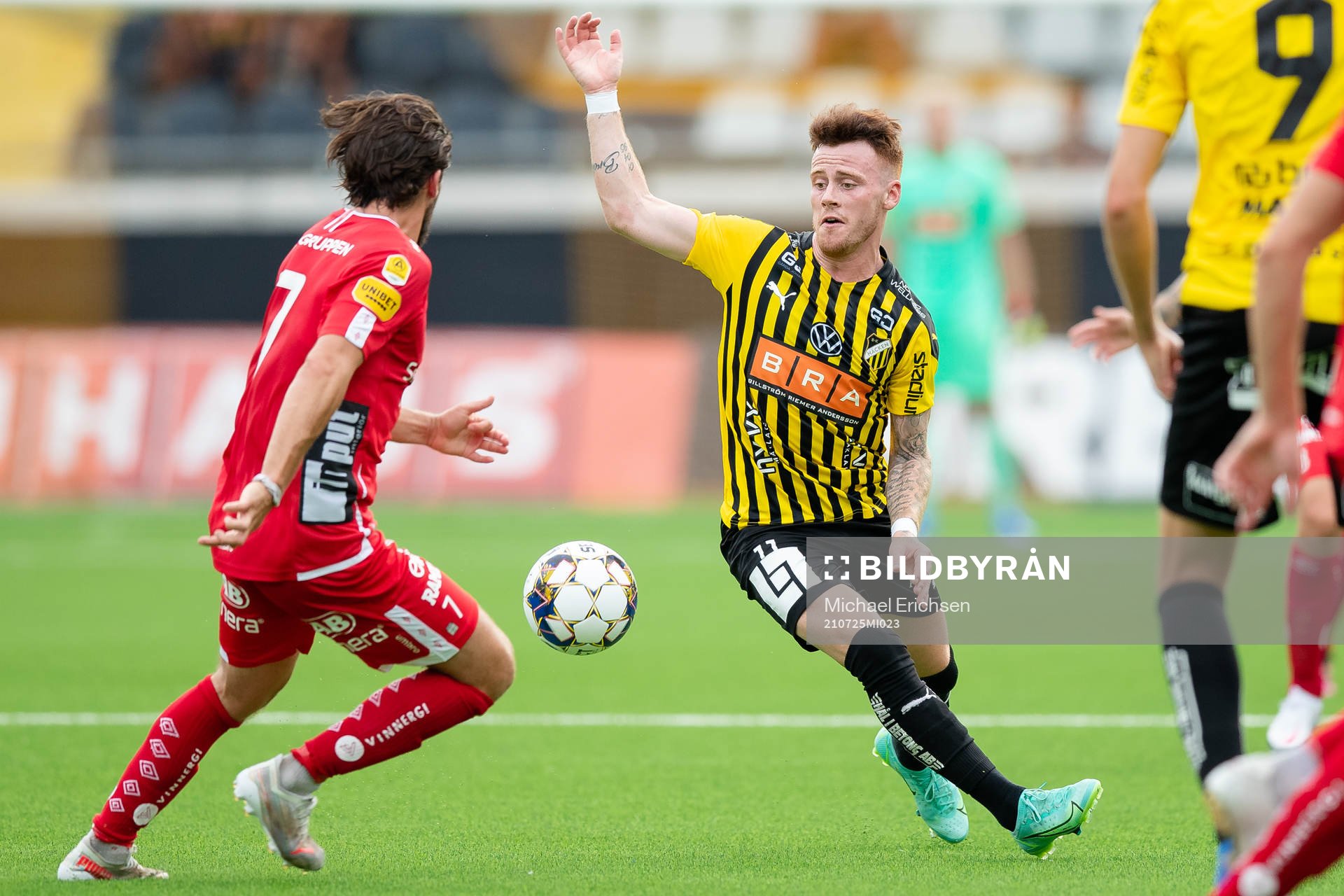 Elfsborgs Frederik Holst och Häckens Tobias Heintz