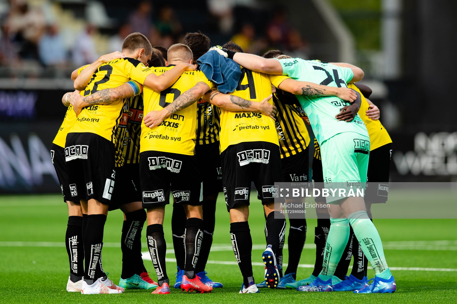 Häcken samlade innan fotbollsmatchen i Allsvenskan mellan