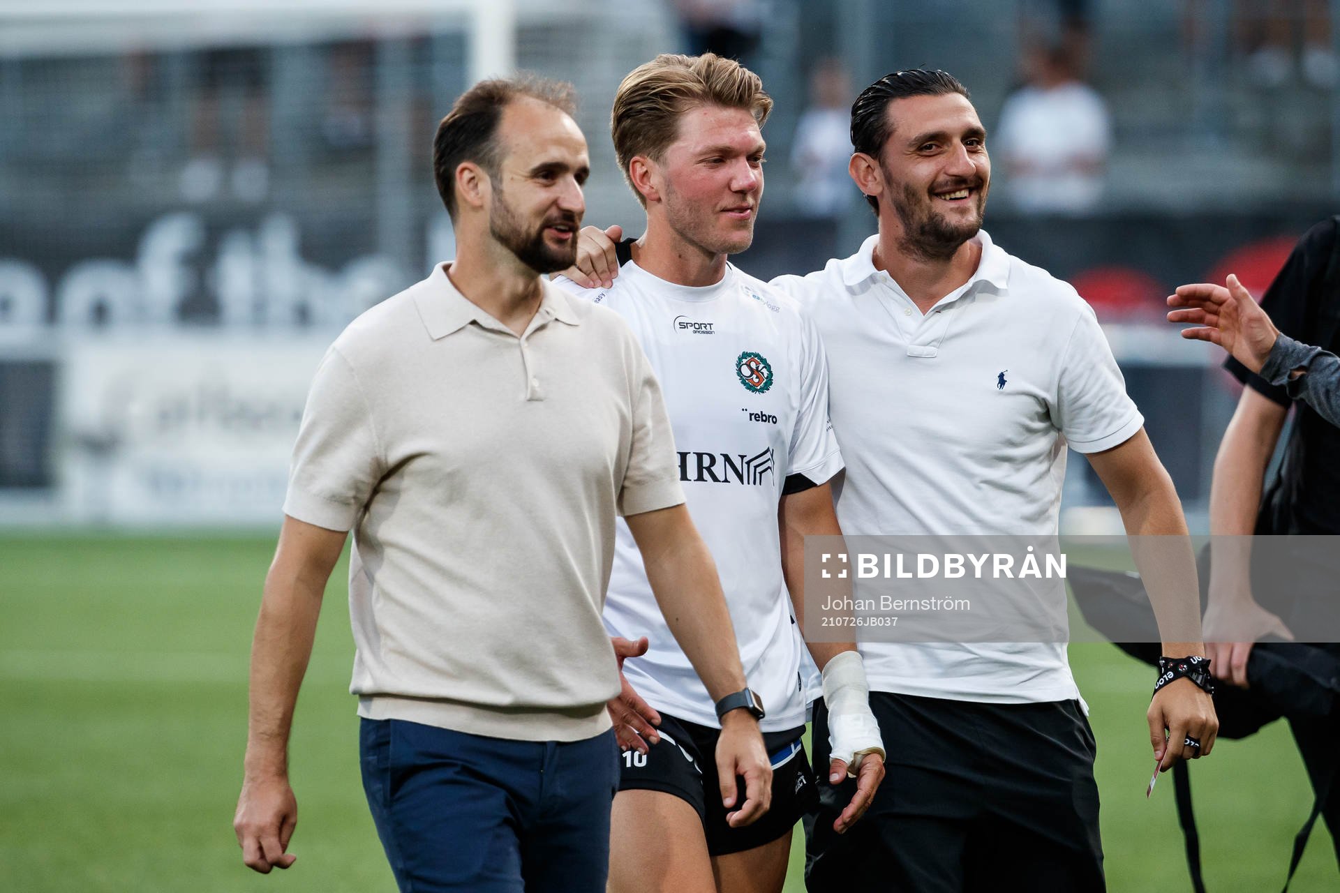 Örebros tränare Vitor Gazimba, Martin Broberg och Agon