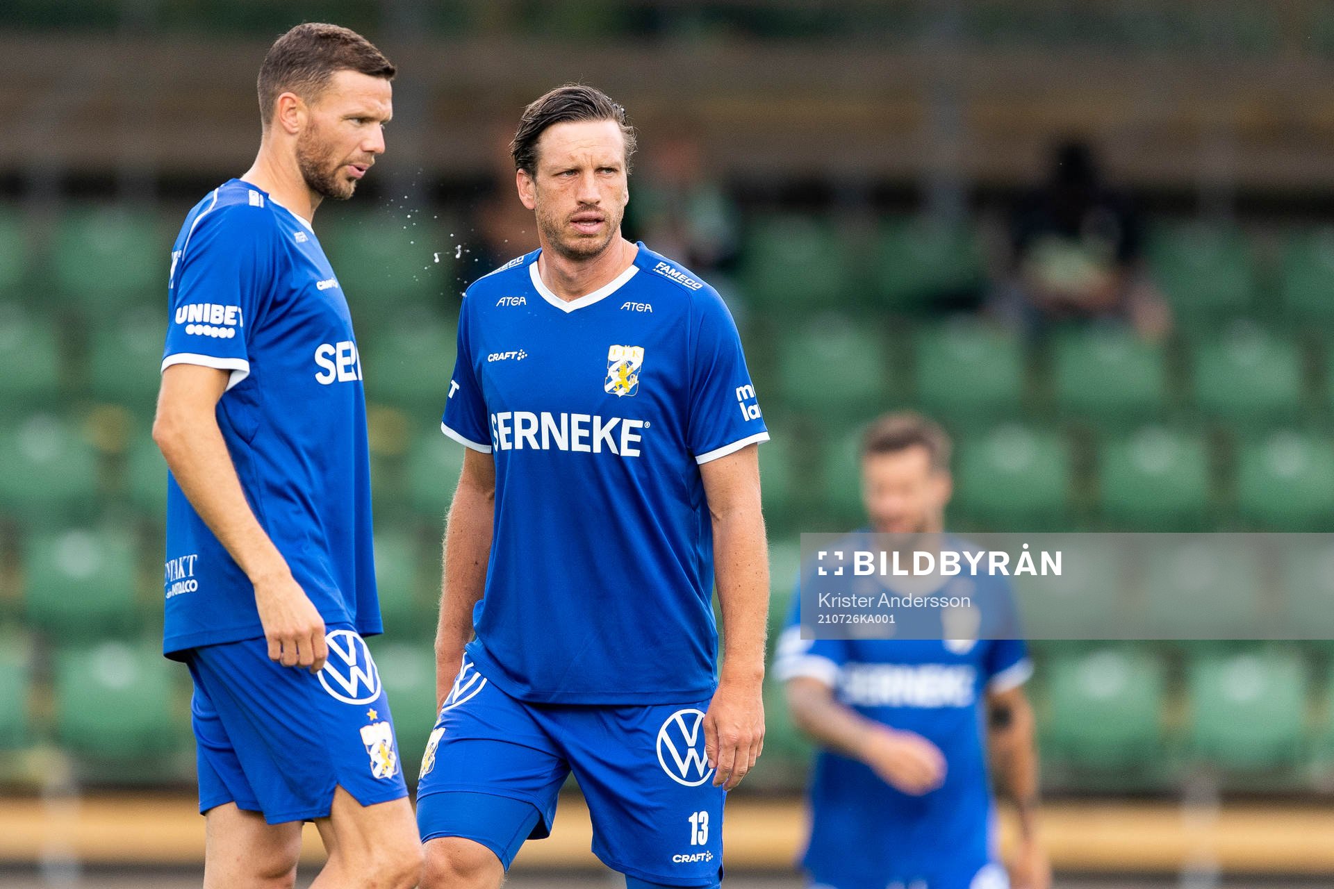 IFK Göteborgs Marcus Berg och Gustav Svensson före