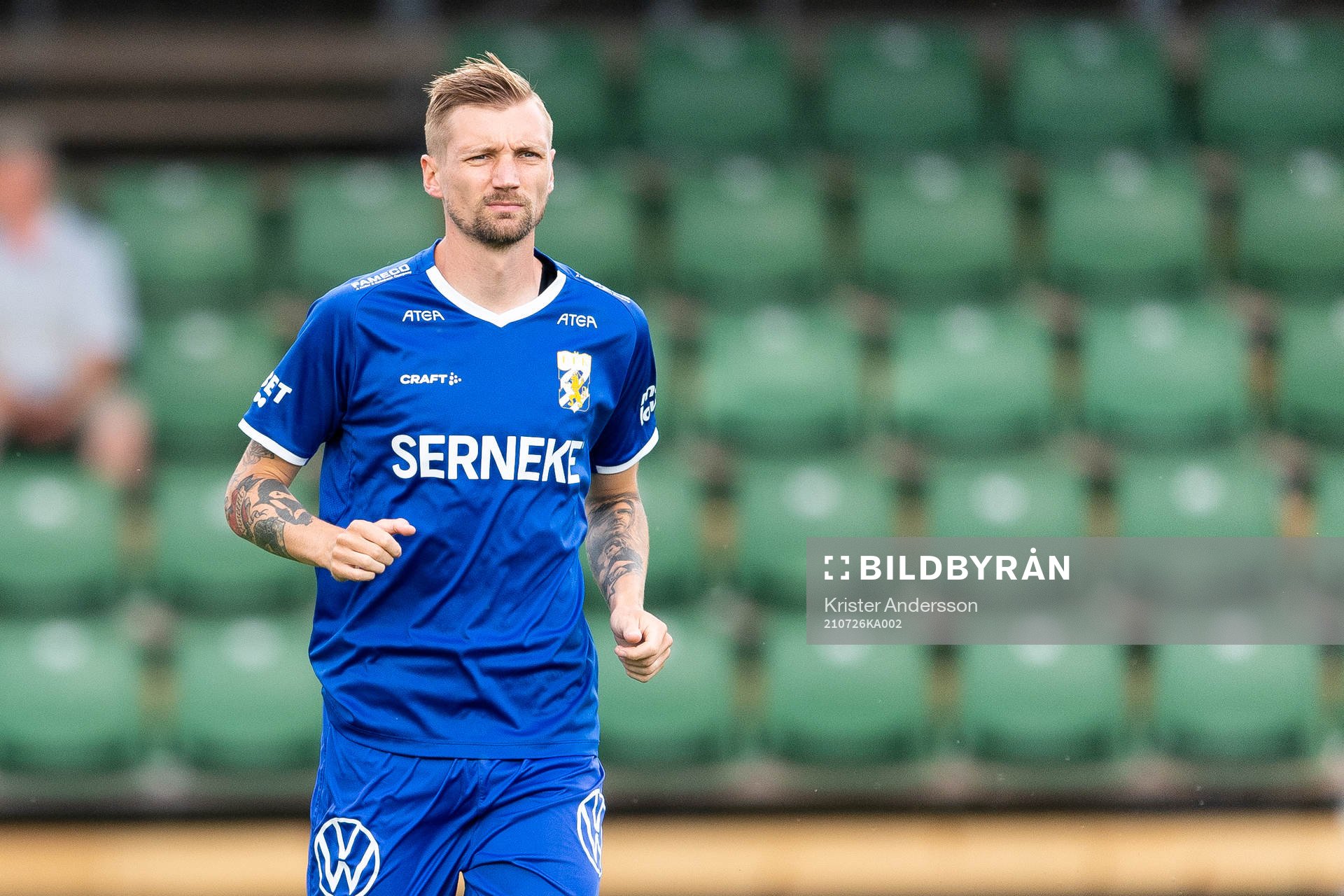 IFK Göteborgs Sebastian Eriksson före fotbollsmatchen i