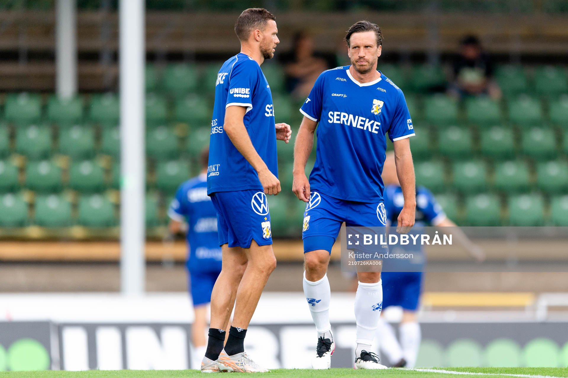 IFK Göteborgs Marcus Berg och Gustav Svensson före