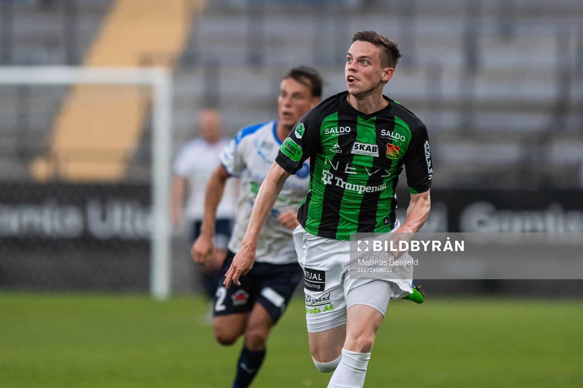 GAIS Aiden Connor Harvey under fotbollsmatchen i Superettan mellan GAIS och Akropolis den 26 juli 2021 i Göteborg. 