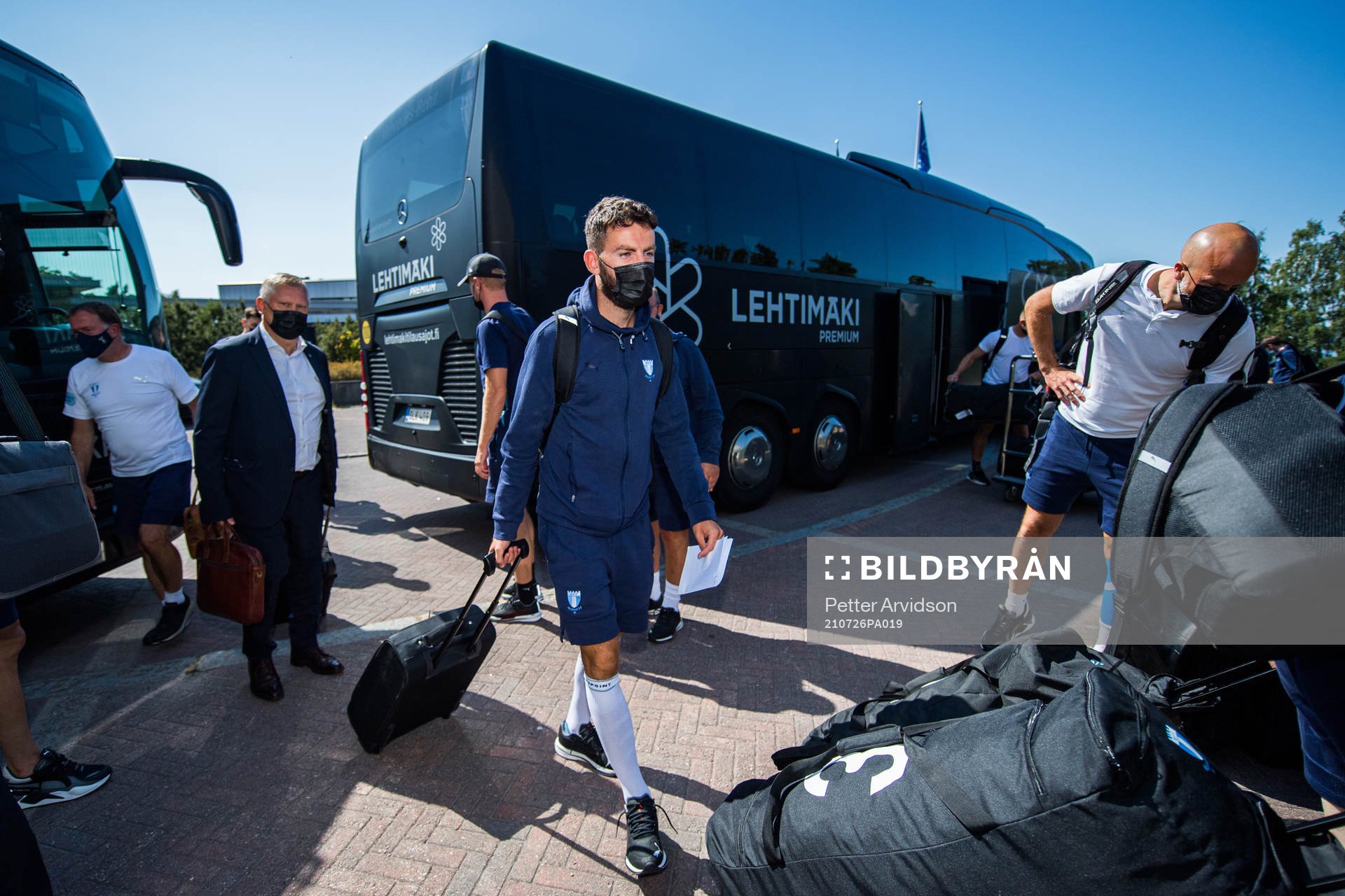 Erdal Rakip of Malmö FF arrives at the hotel