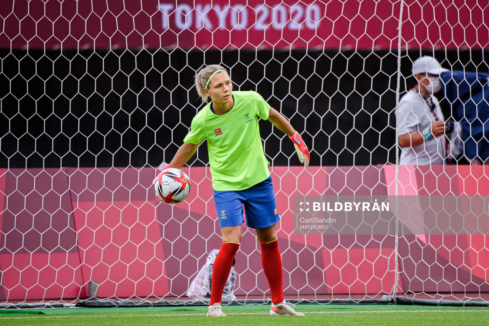 Goalkeeper Jennifer Falk of Sweden