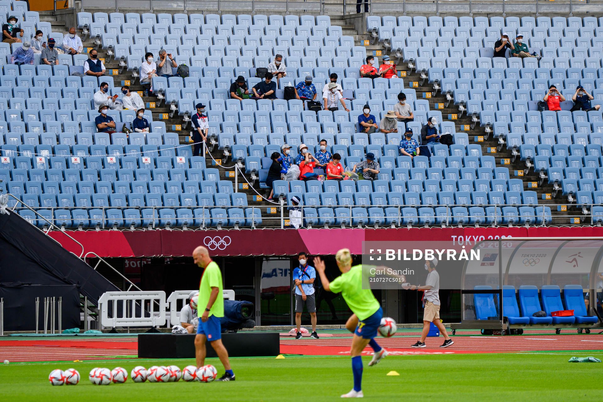 Spectators in the stands