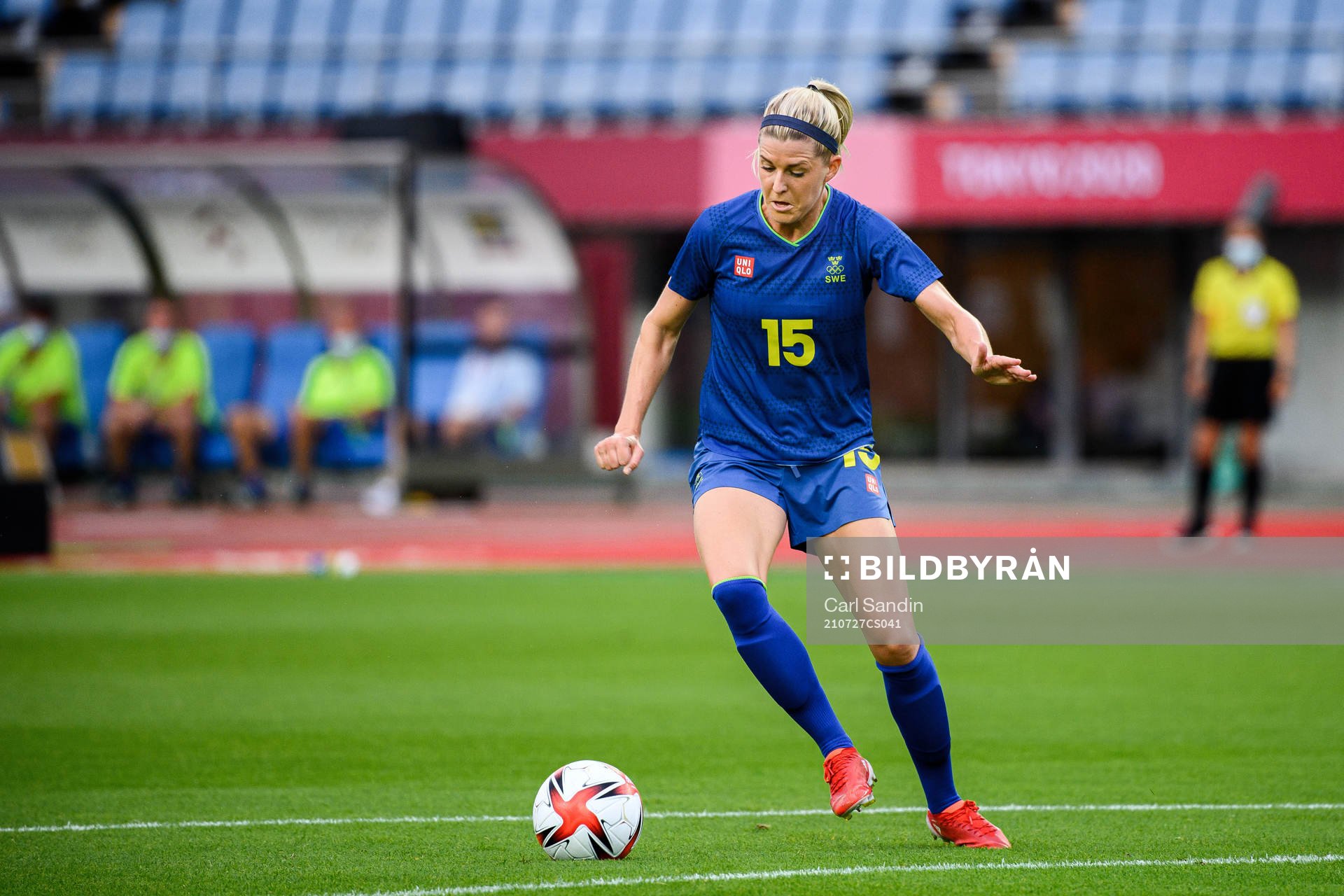 Olivia Schough of Sweden  in the women’s football match