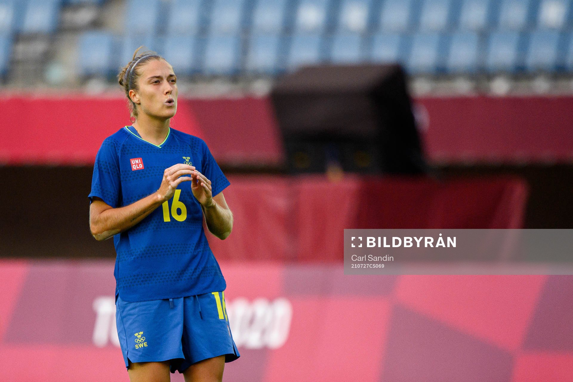 Filippa Angeldahl of Sweden in the women’s football match