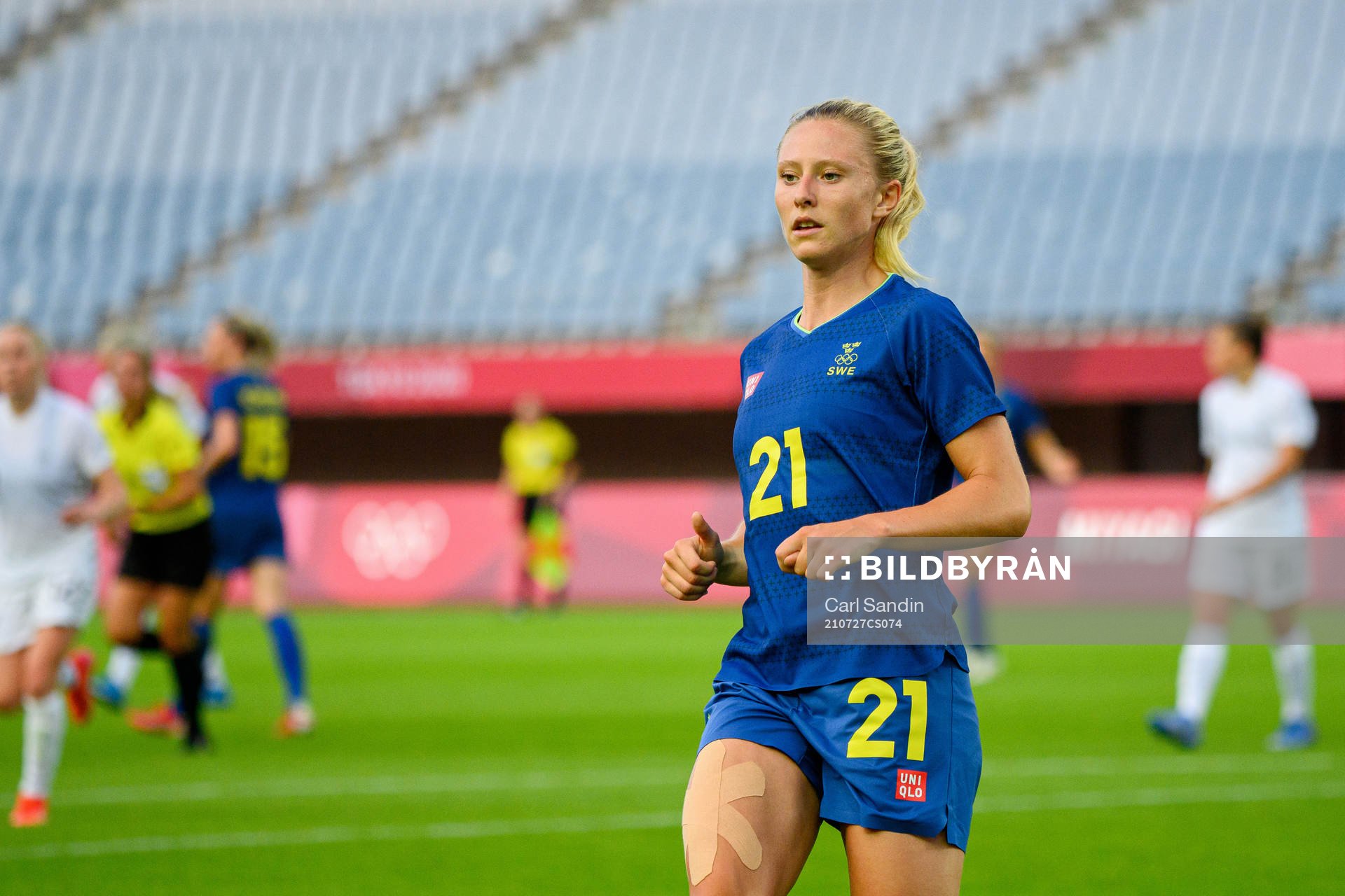 Rebecka Blomqvist of Sweden in the women’s football match between New Zealand and Sweden during day 4 of the Tokyo 2020 Olympic Games on July 27, 2021 in Rifu.