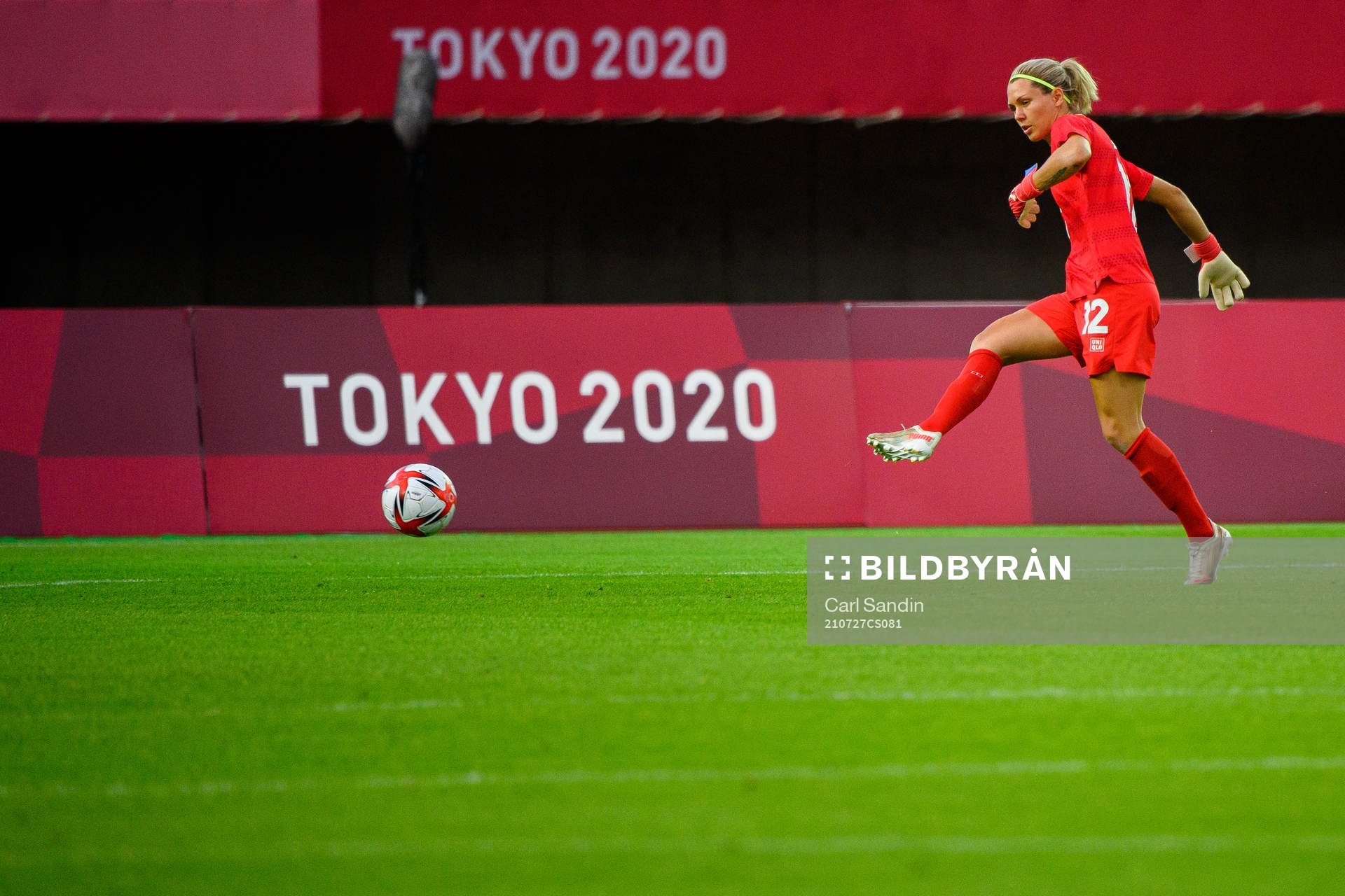 Goalkeeper Jennifer Falk of Sweden in the women’s