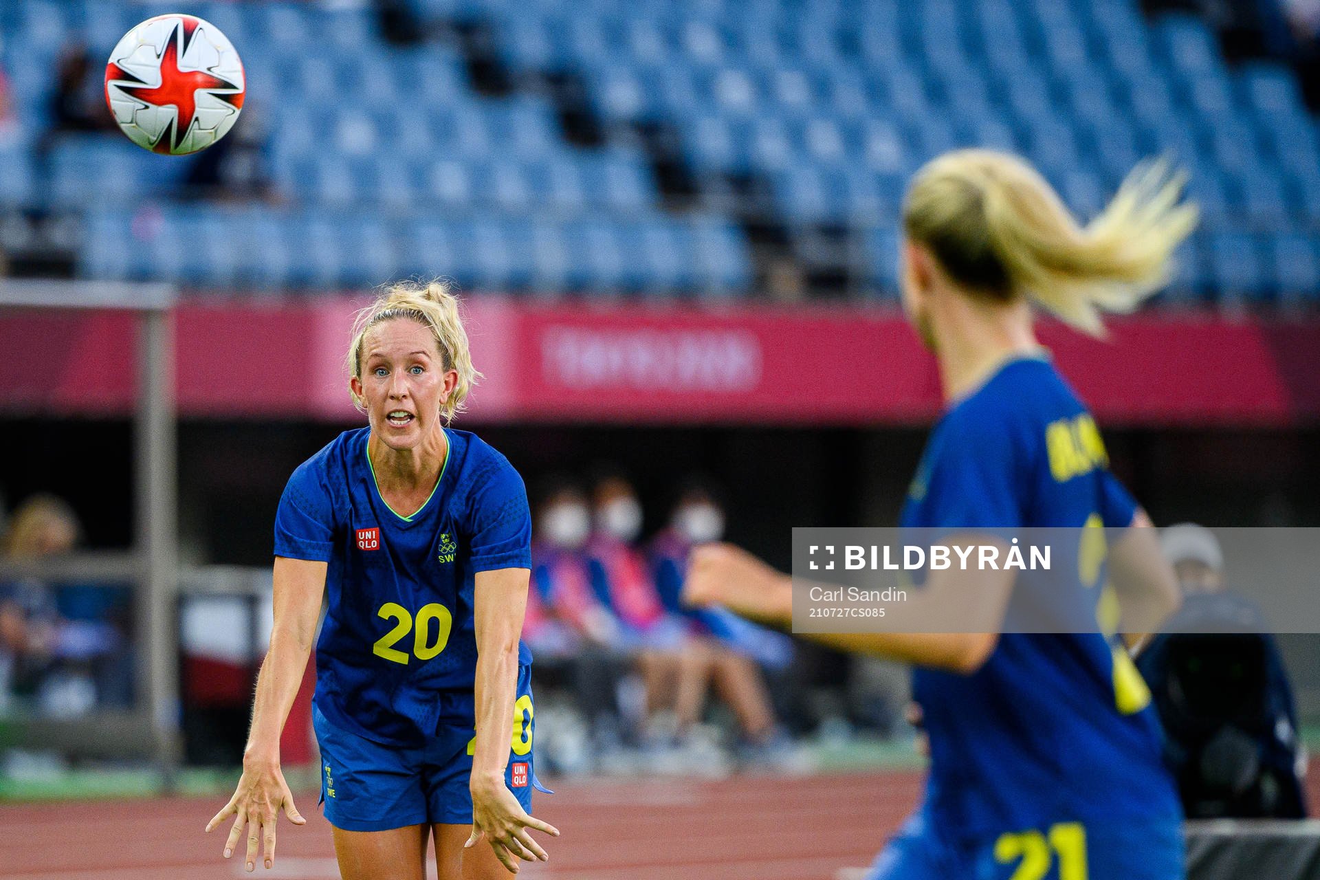Julia Roddar of Sweden in the women’s football match