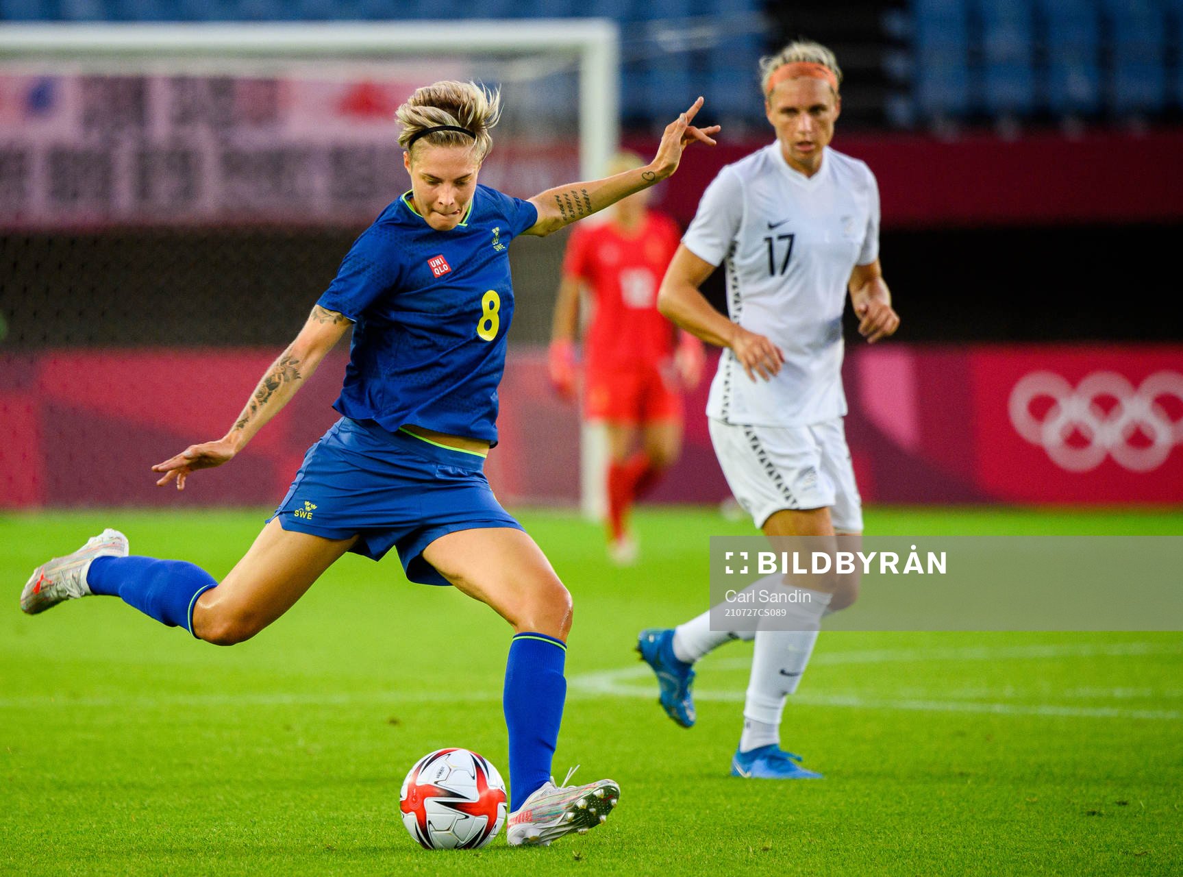Lina Hurtig of Sweden in the women’s football match