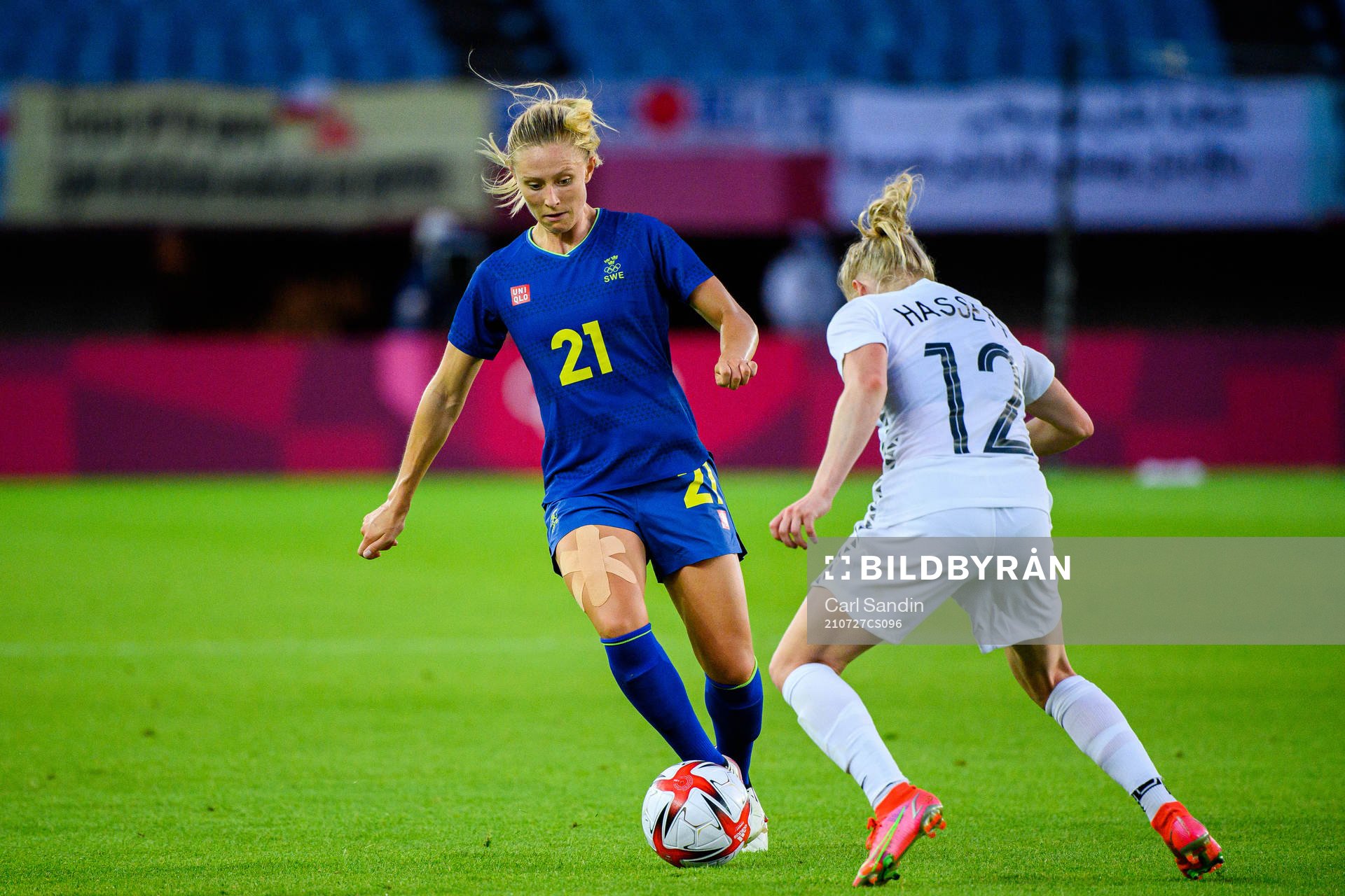 Rebecka Blomqvist of Sweden in the women’s football match