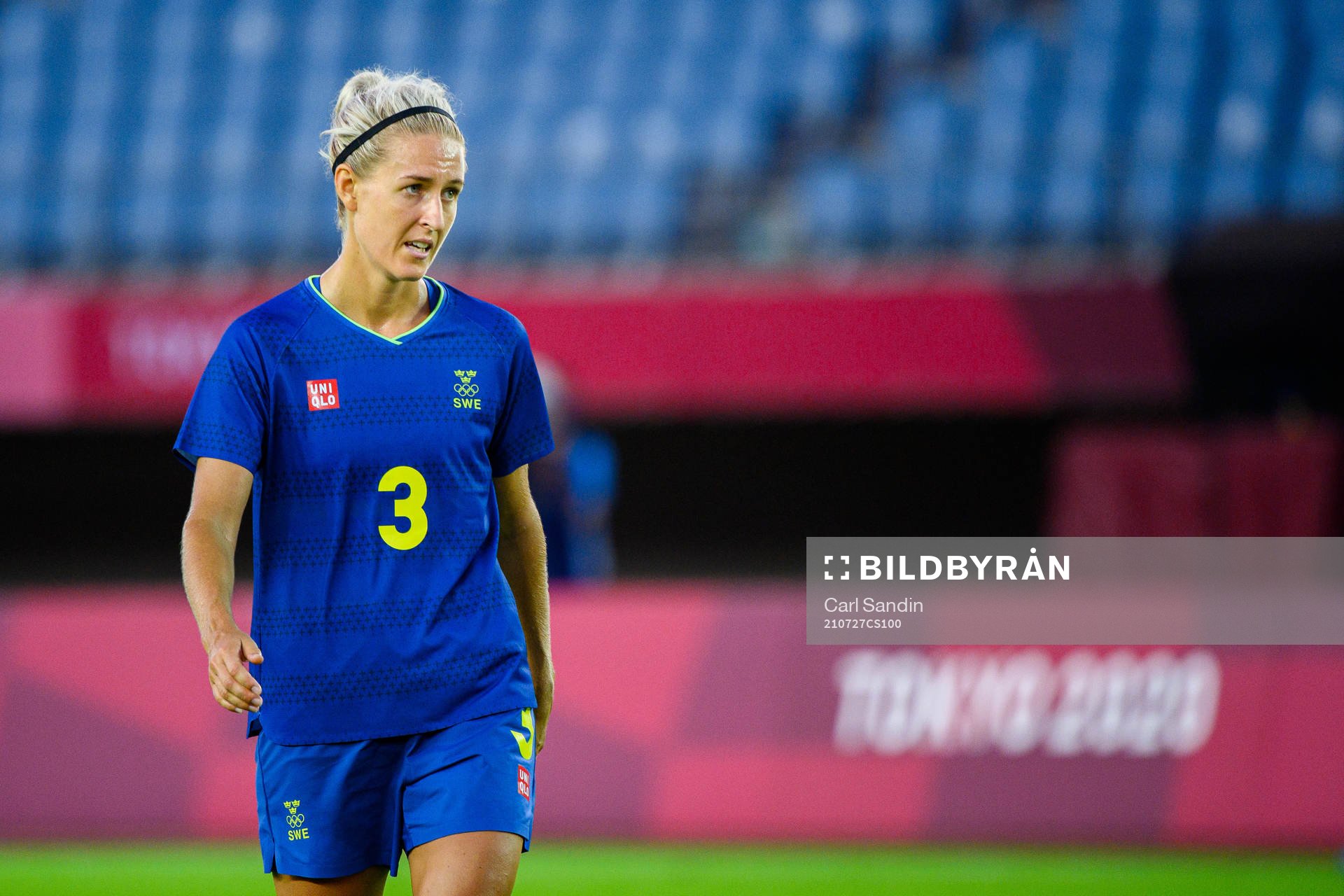 Emma Kullberg of Sweden in the women’s football match