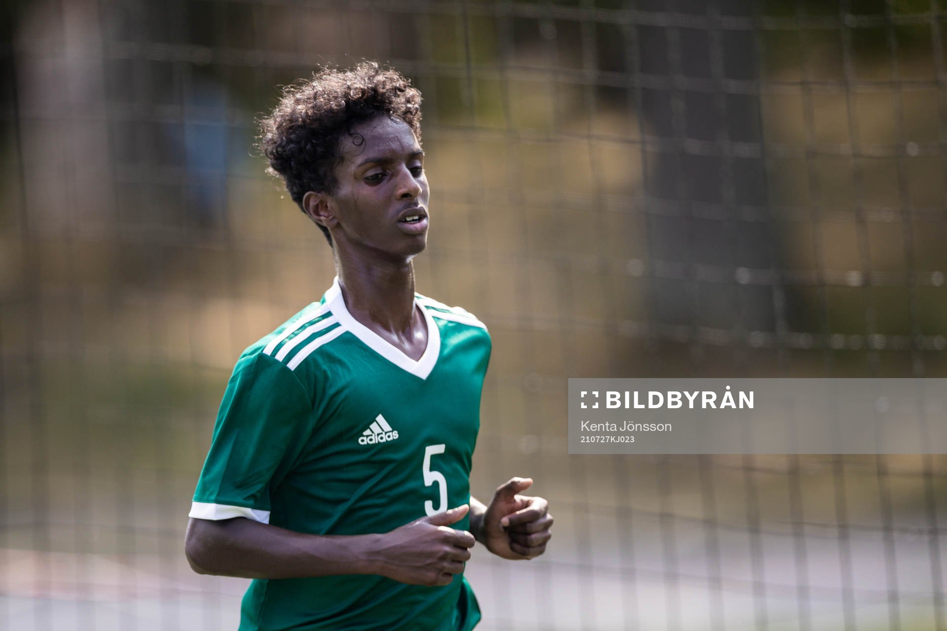 Abdifatah Mohamed Muse under SvFF:s riksläger för pojkar på Bosön den 27 juli 2021 i Stockholm. 