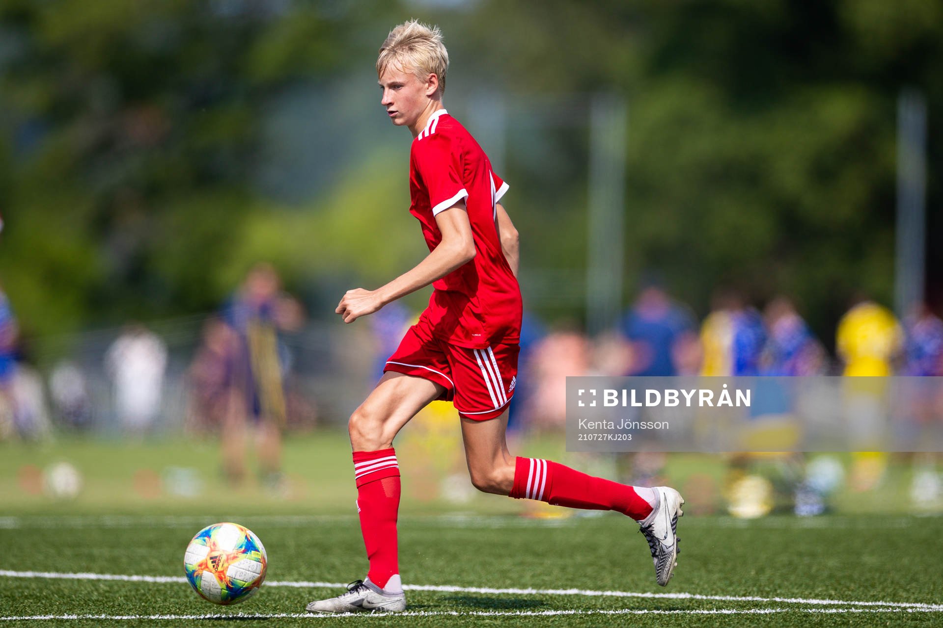 Johan Brådenmark under SvFF:s riksläger för pojkar på Bosön den 27 juli 2021 i Stockholm. 