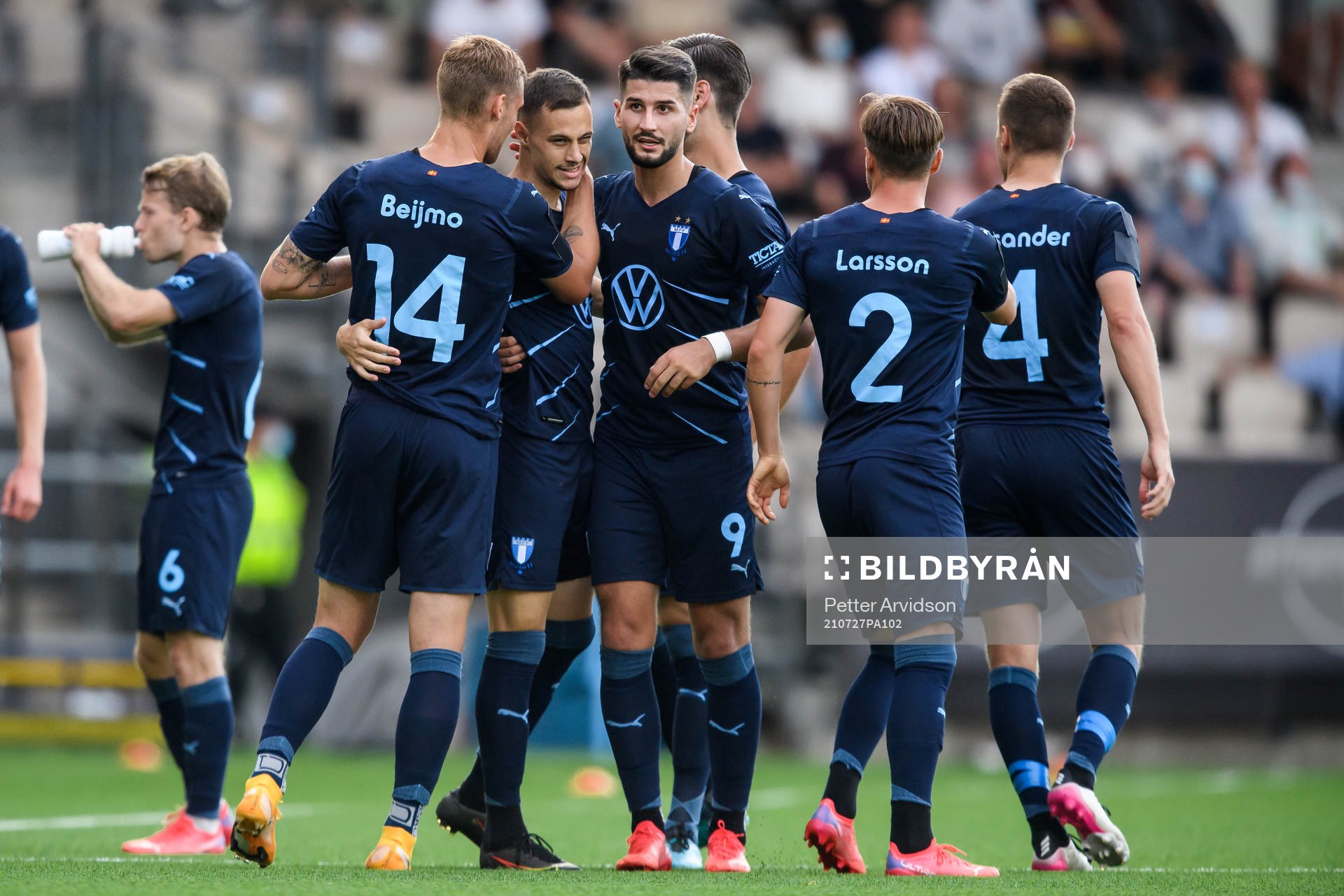 Veljko Birmancevic of Malmö FF celebrates together with