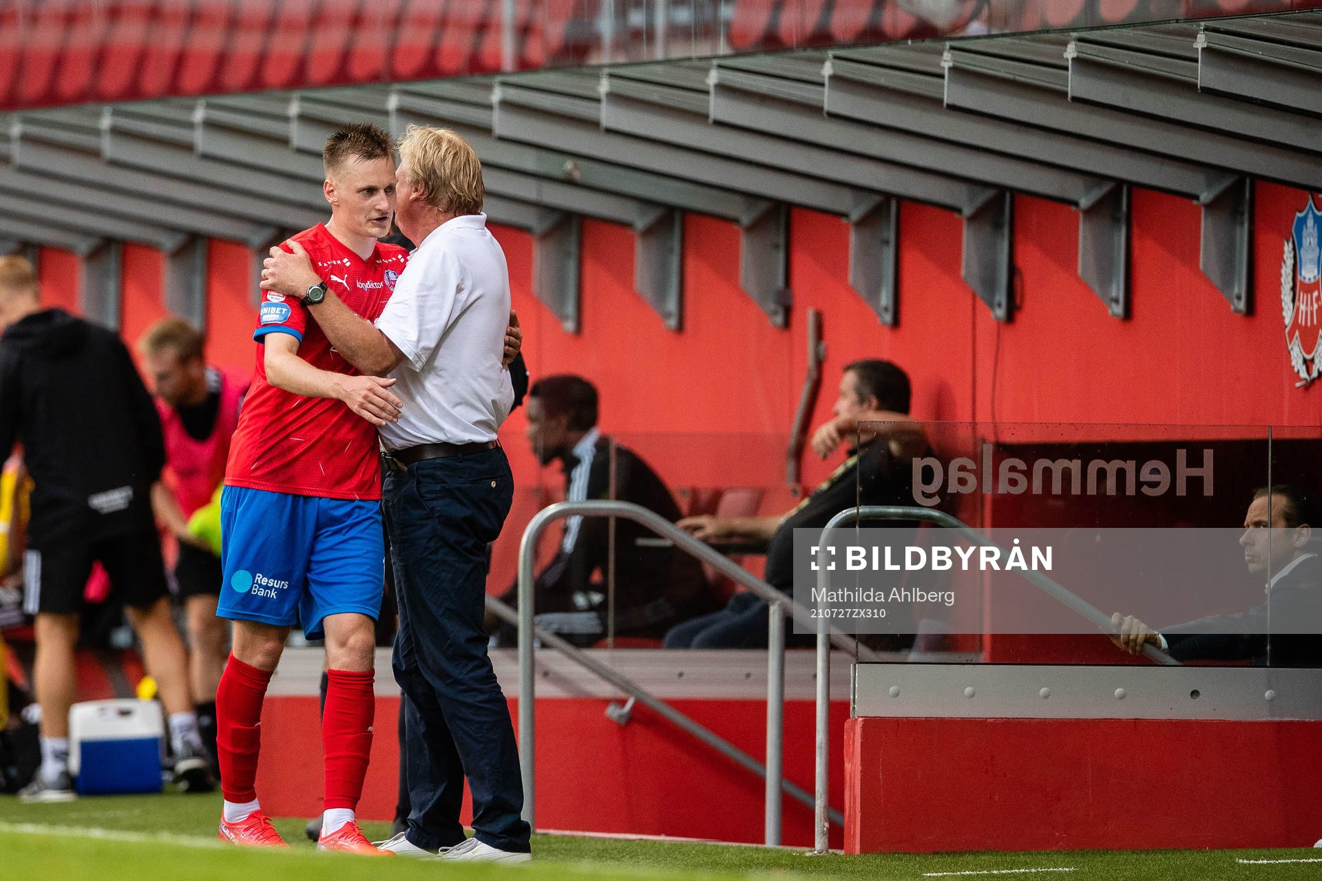Helsingborgs Rasmus Karjalainen och tränare Jörgen