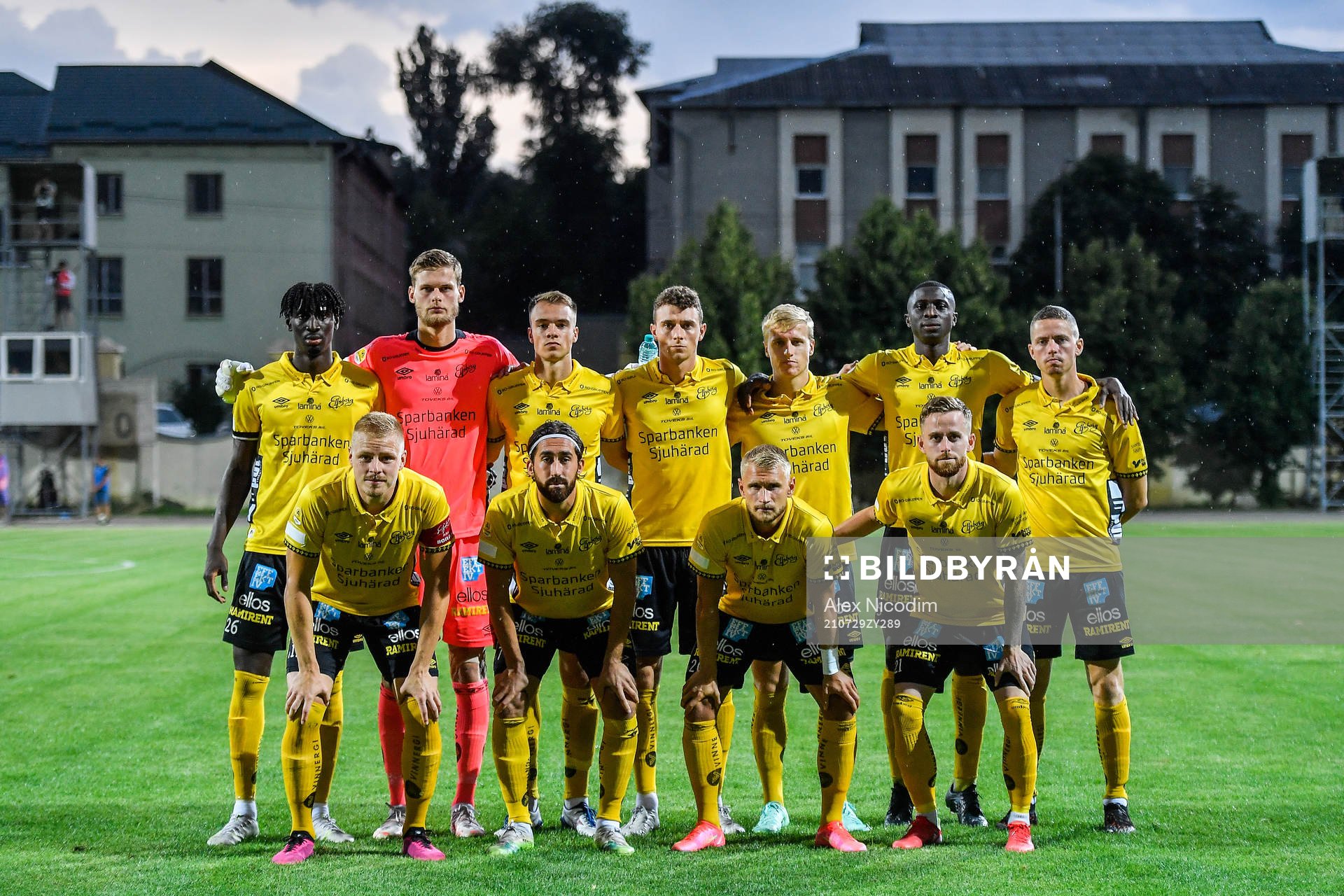 The starting eleven of Elfsborg during the UEFA Conference League qualifying match between Milsami Orhei and Elfsborg on July 29, 2021 in Orhei.