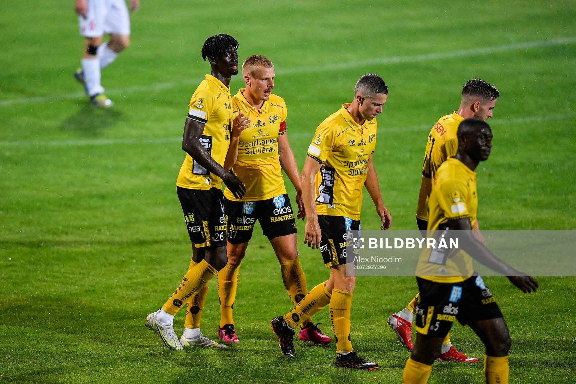 Marokhy Ndione of Elfsborg celebrate with teammates