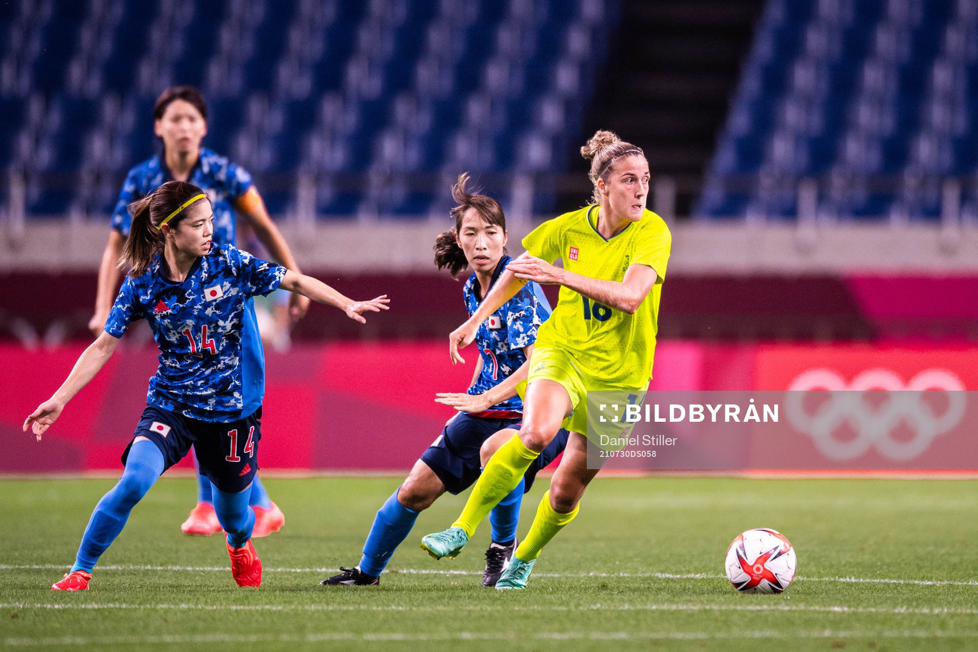 Filippa Angeldahl of Sweden in the women's football match