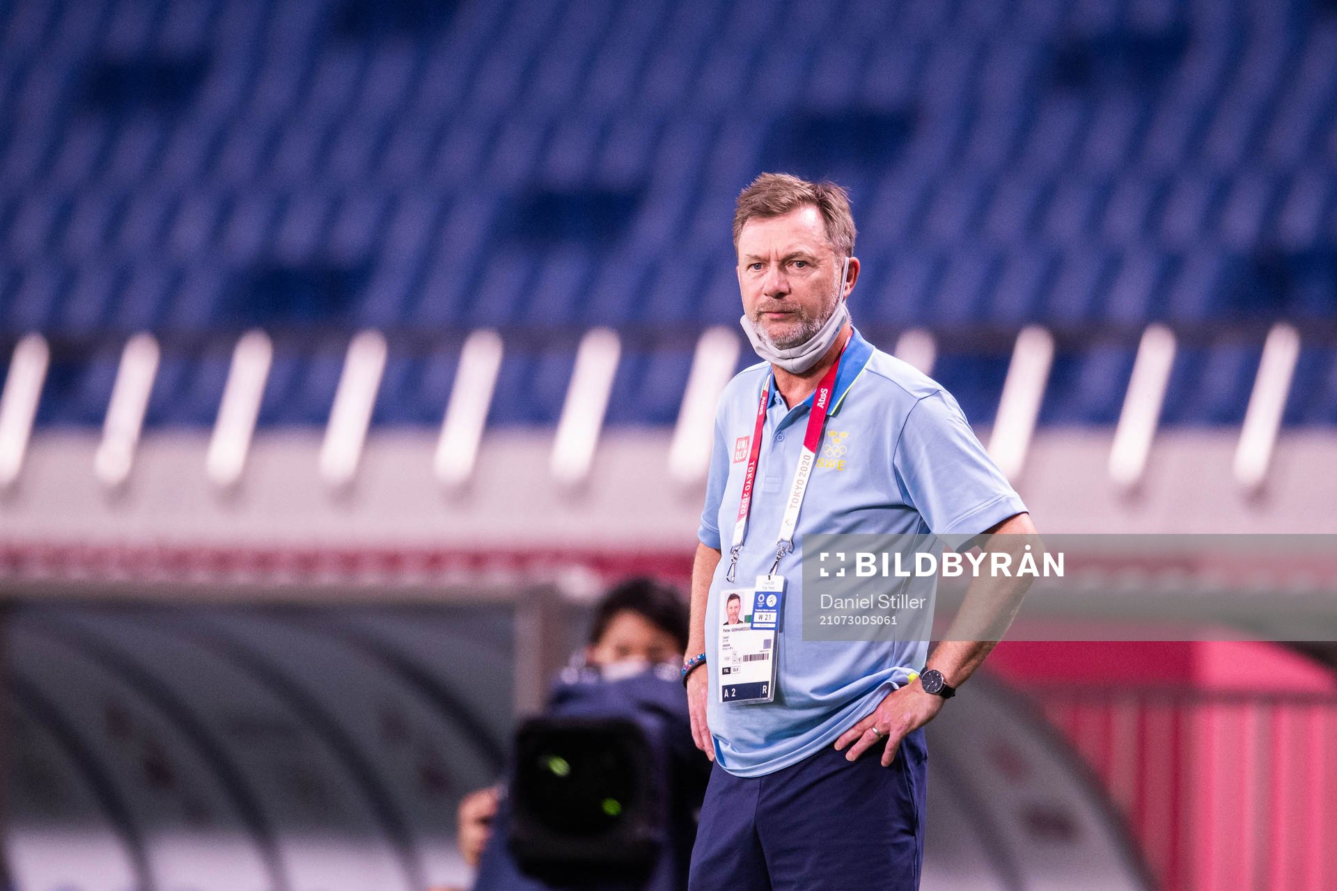 Peter Gerhardsson, head coach of Sweden, in the women's