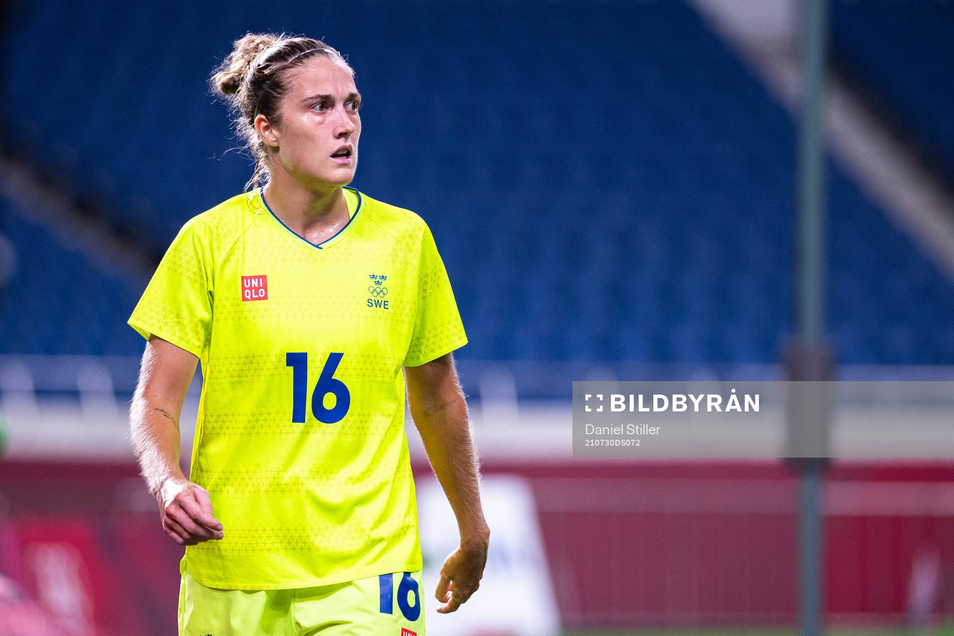 Filippa Angeldahl of Sweden in the women's football match