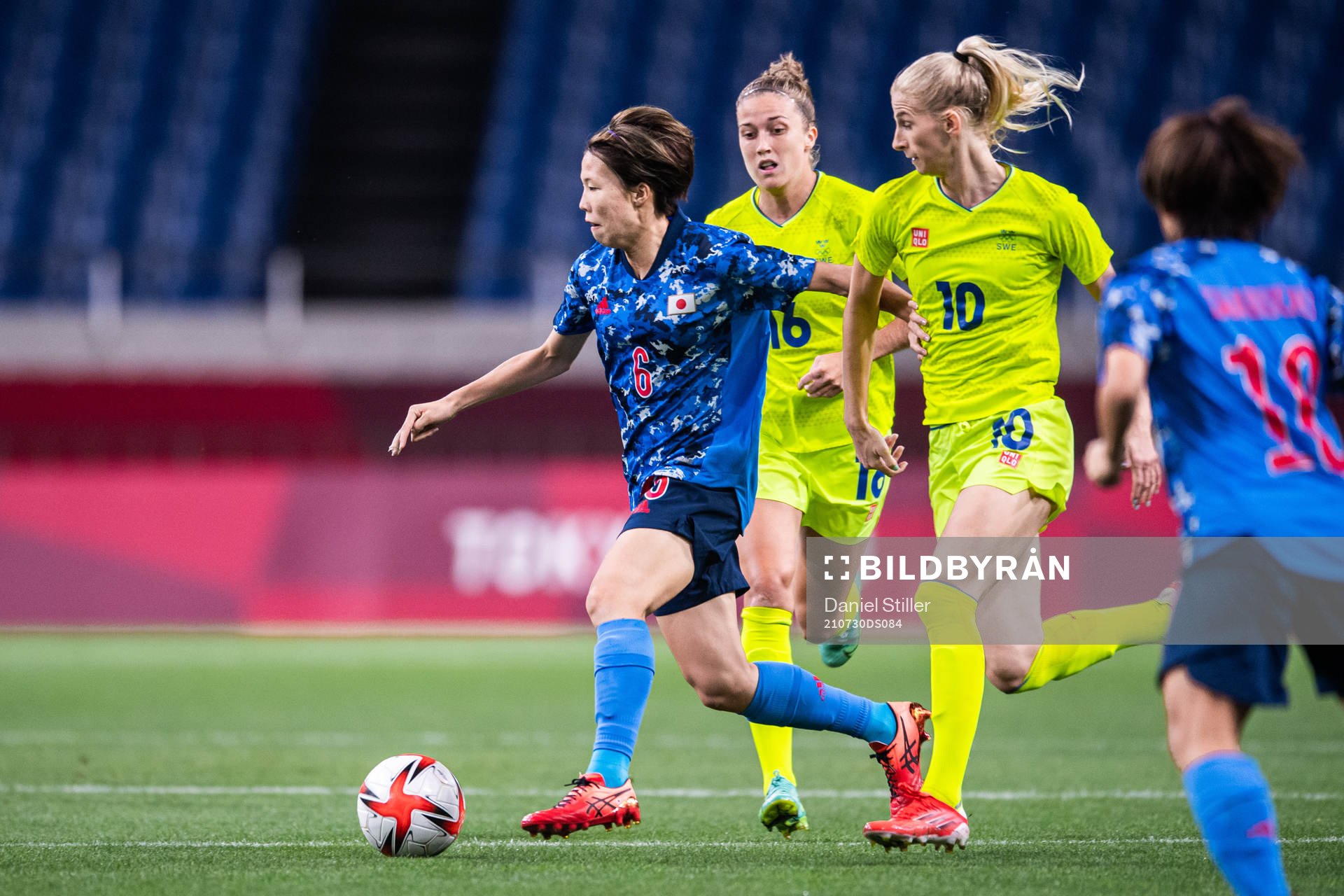 Hina Sugita of Japan in the women's football match between