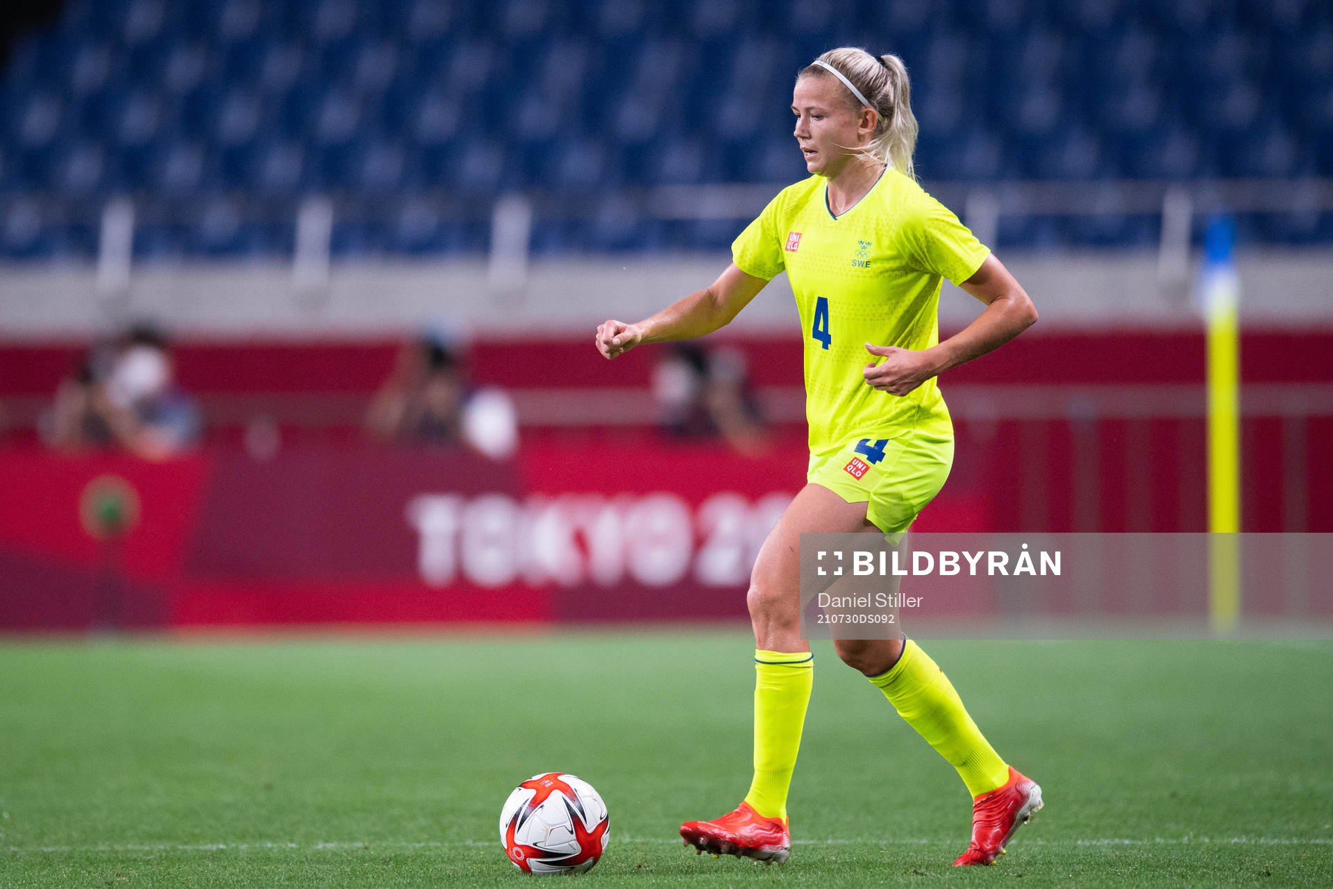 Hanna Glas of Sweden in the women's football match between