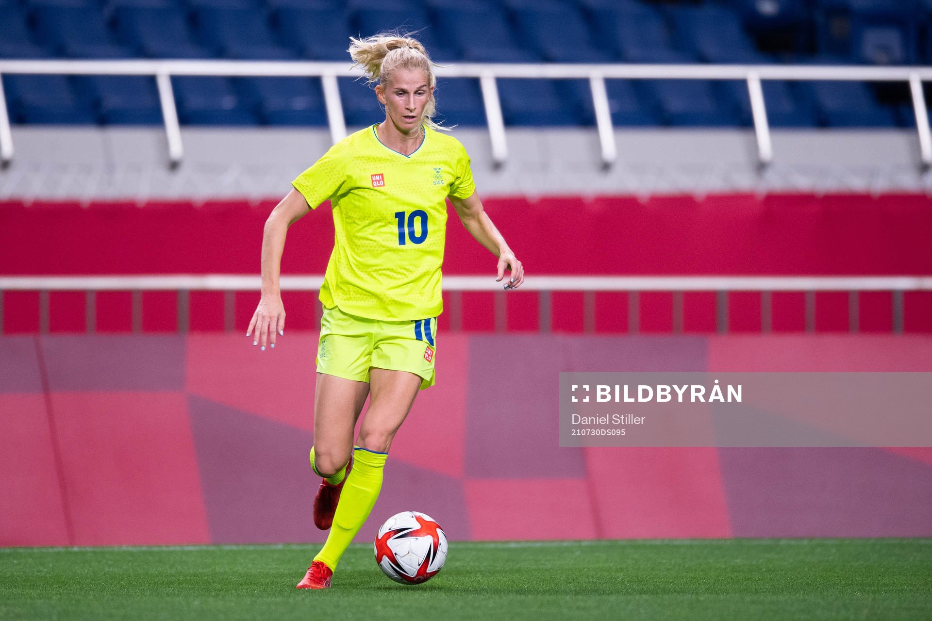 Sofia Jakobsson of Sweden in the women's football match