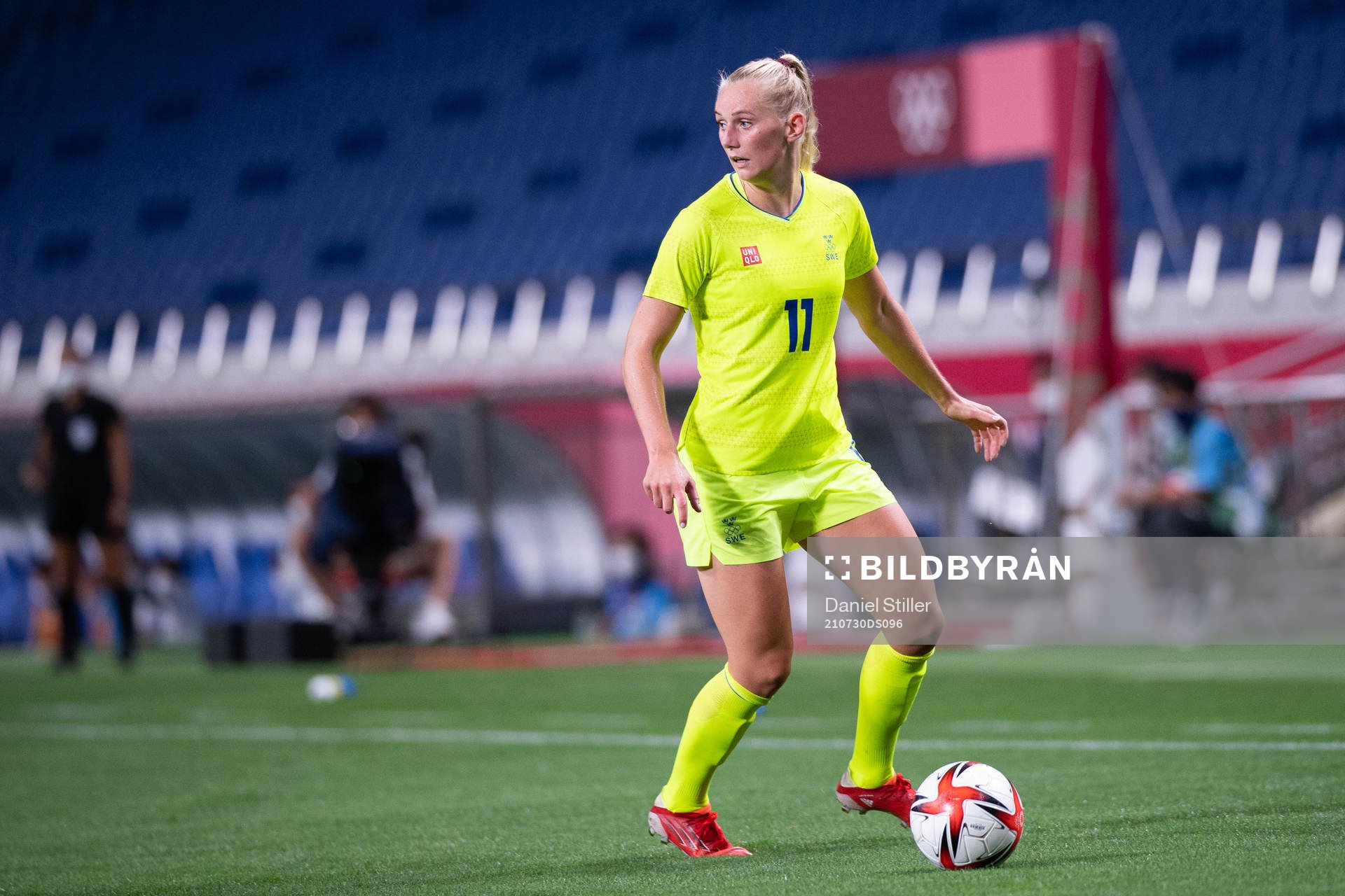 Stina Blackstenius of Sweden in the women's football match