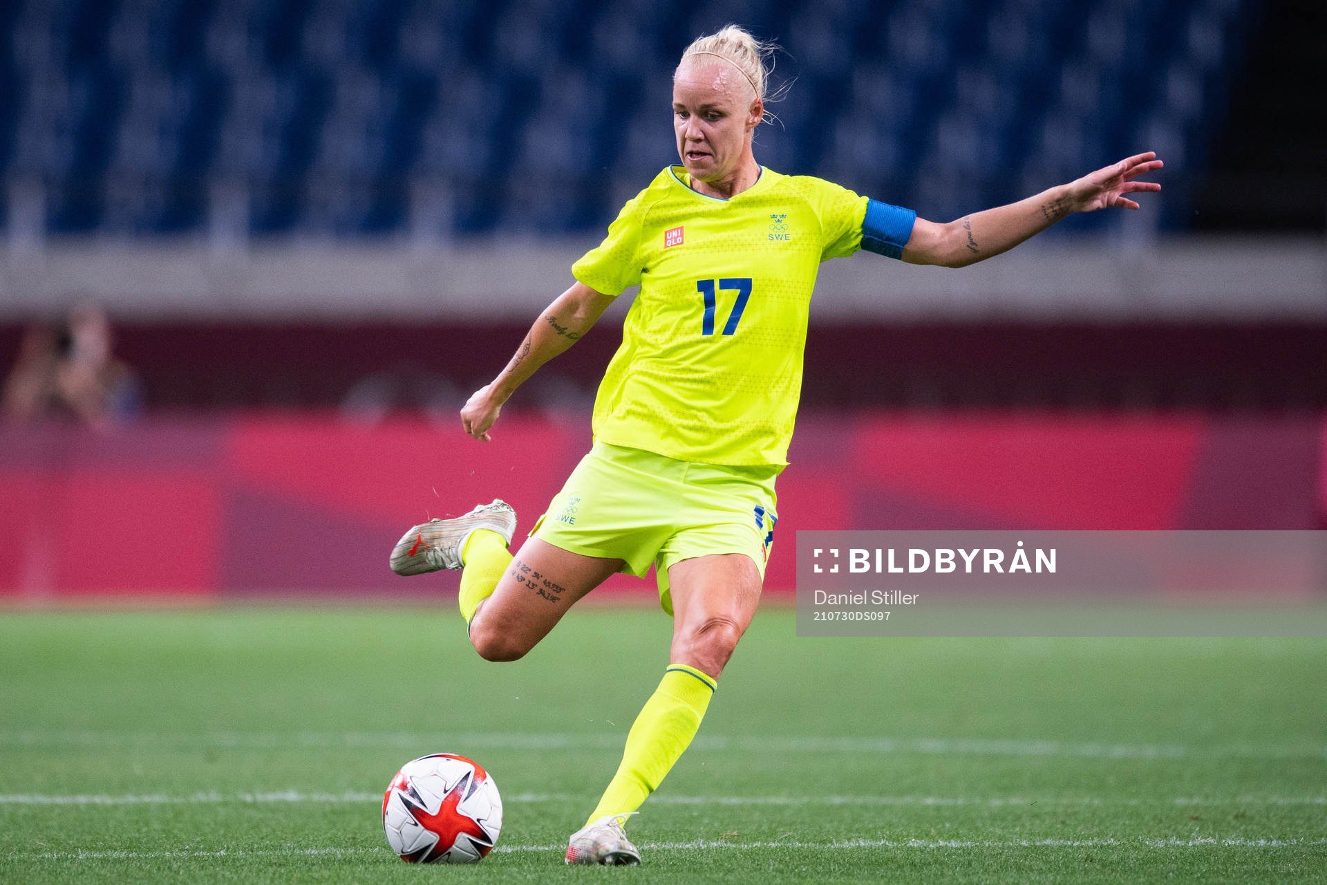 Caroline Seger of Sweden in the women's football match