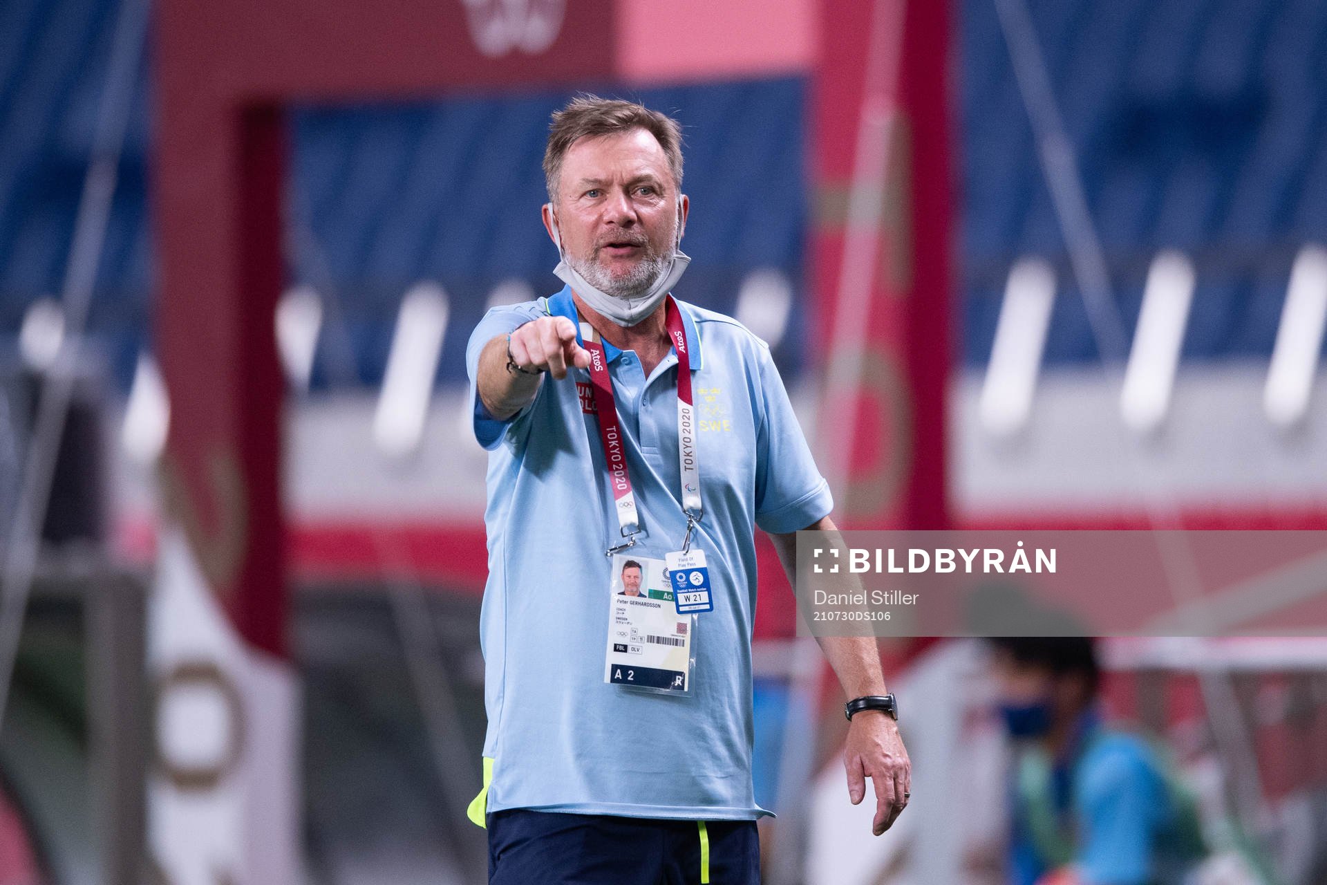 Peter Gerhardsson, head coach of Sweden, in the women's