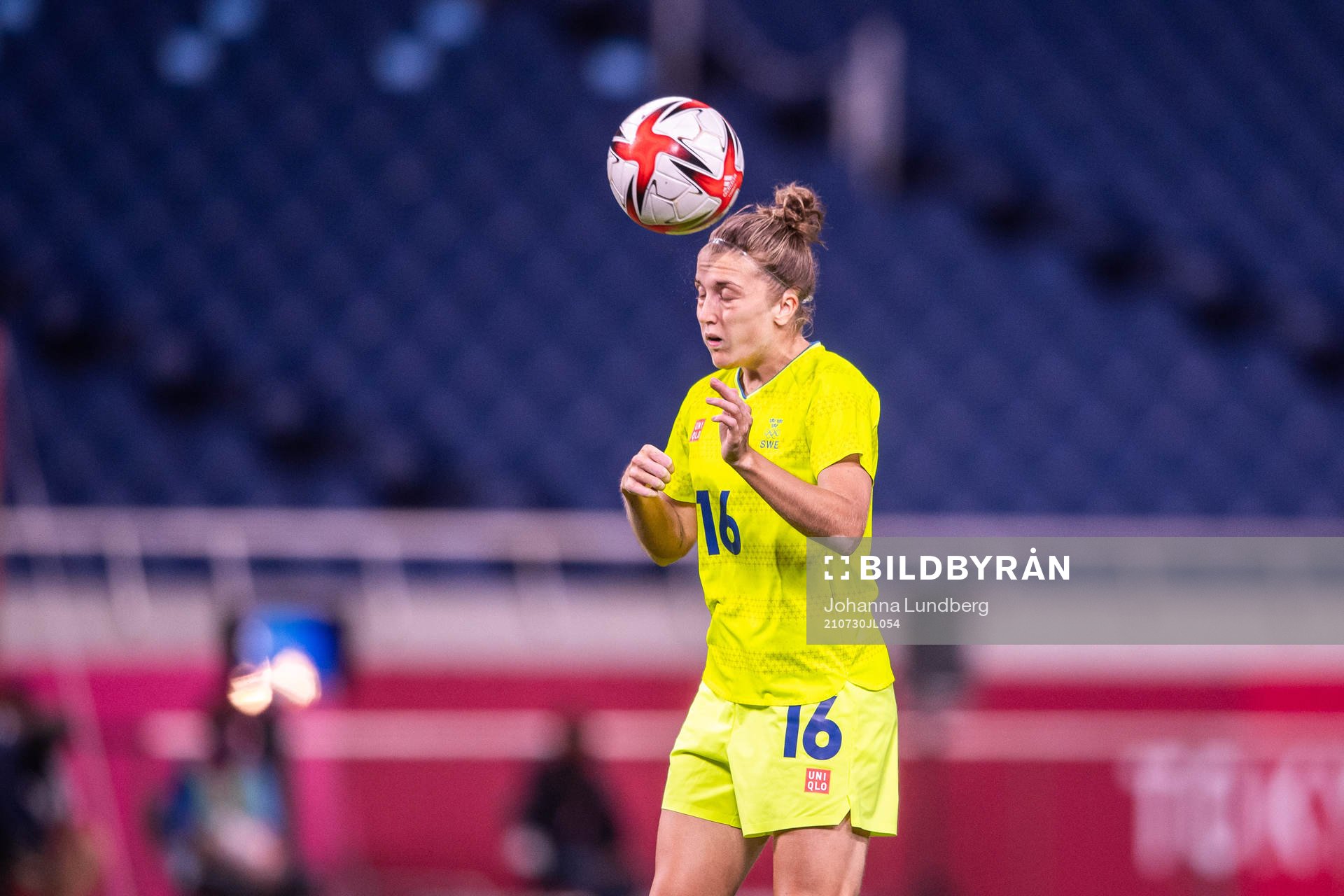 Filippa Angeldahl of Sweden in the women's football match