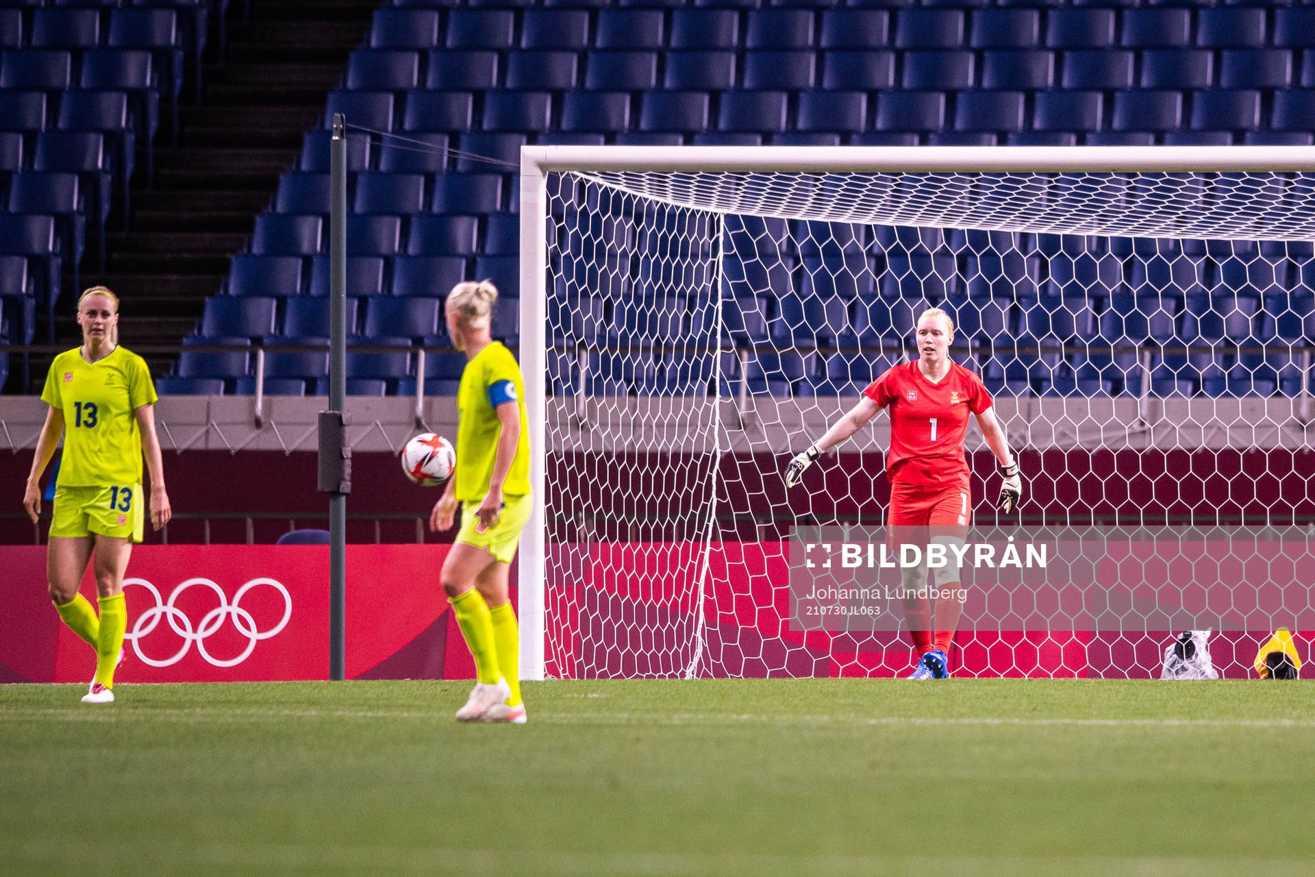 Goalkeeper Hedvig Lindahl looks dejected