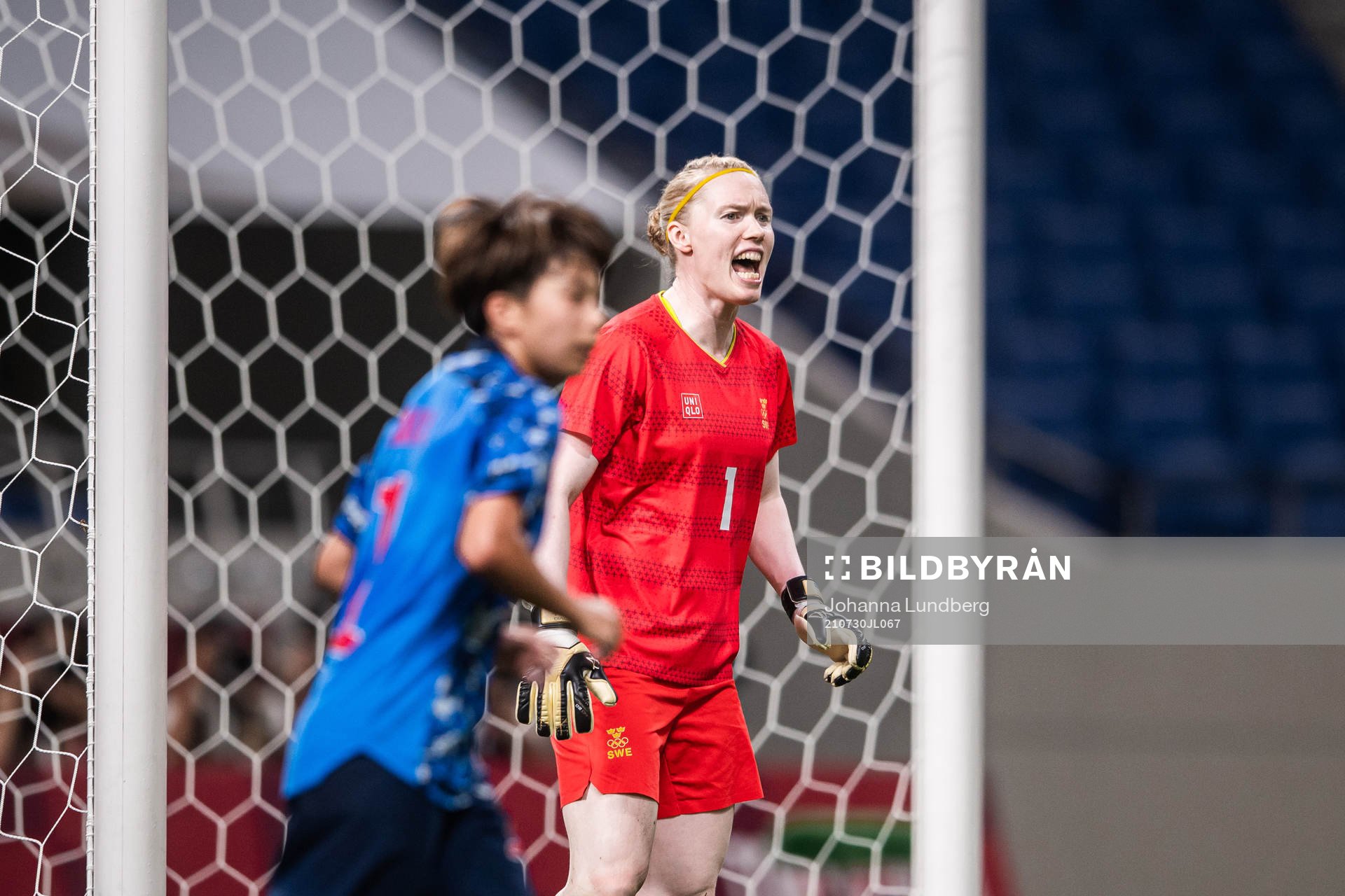 Goalkeeper Hedvig Lindahl of Sweden in the women's football