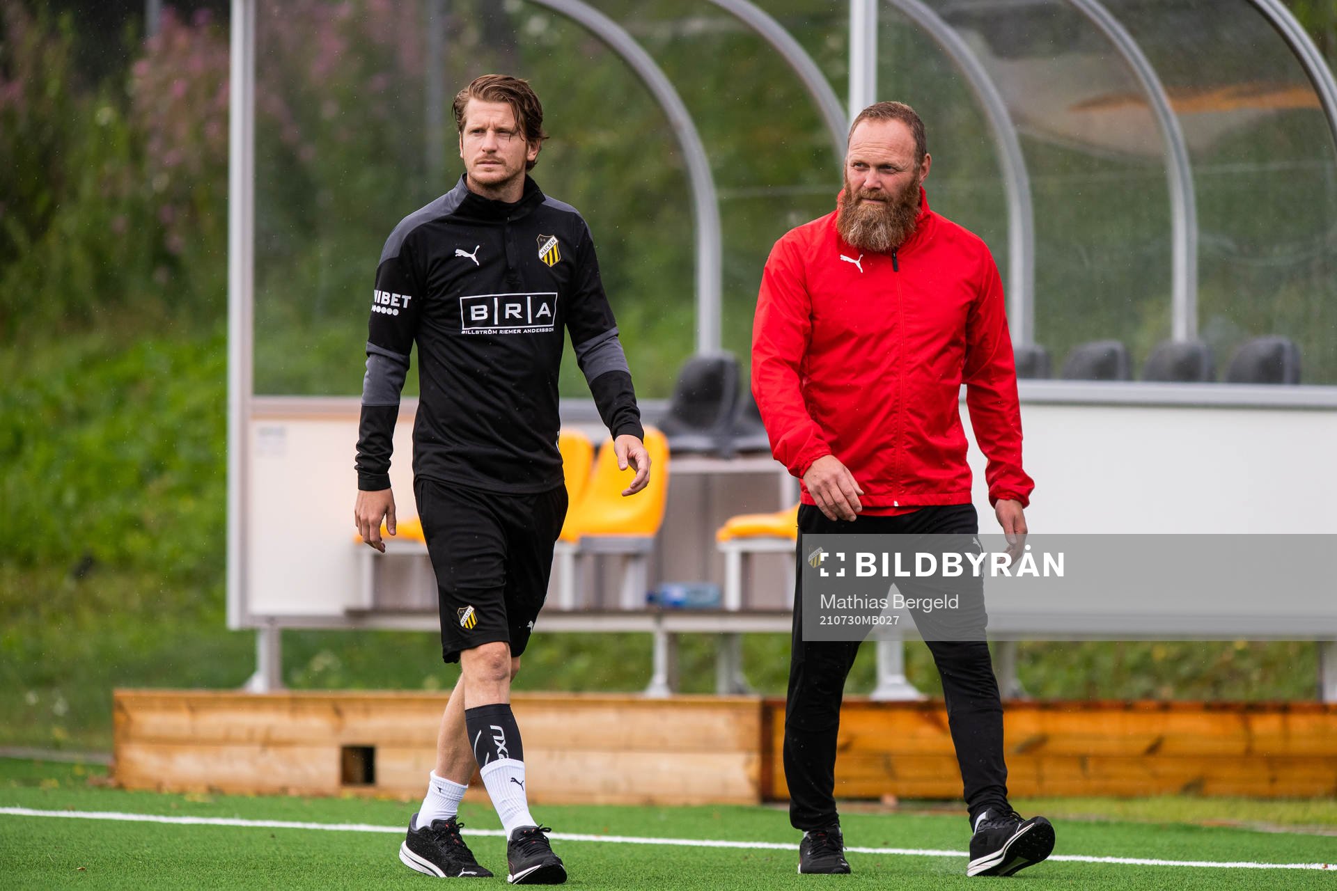Erik Friberg och fystränare Nicklas Möller