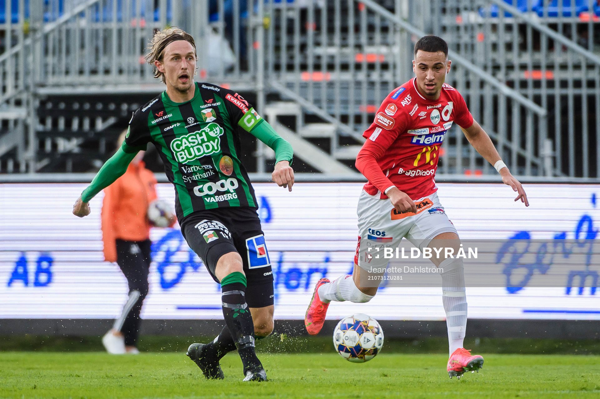 Varbergs Joakim Lindner och Degerfors Abdelrahman Saidi