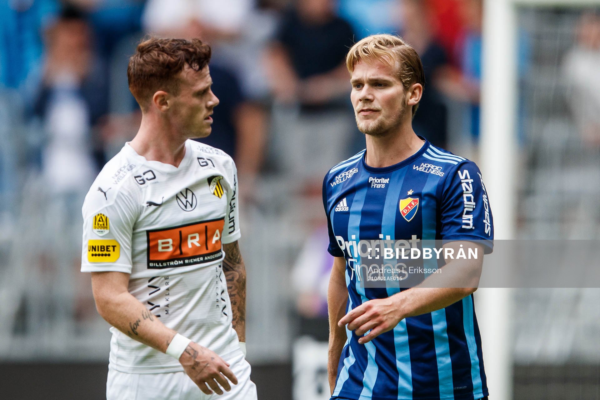 Häckens Tobias Heintz och Djurgårdens Hampus Finndell