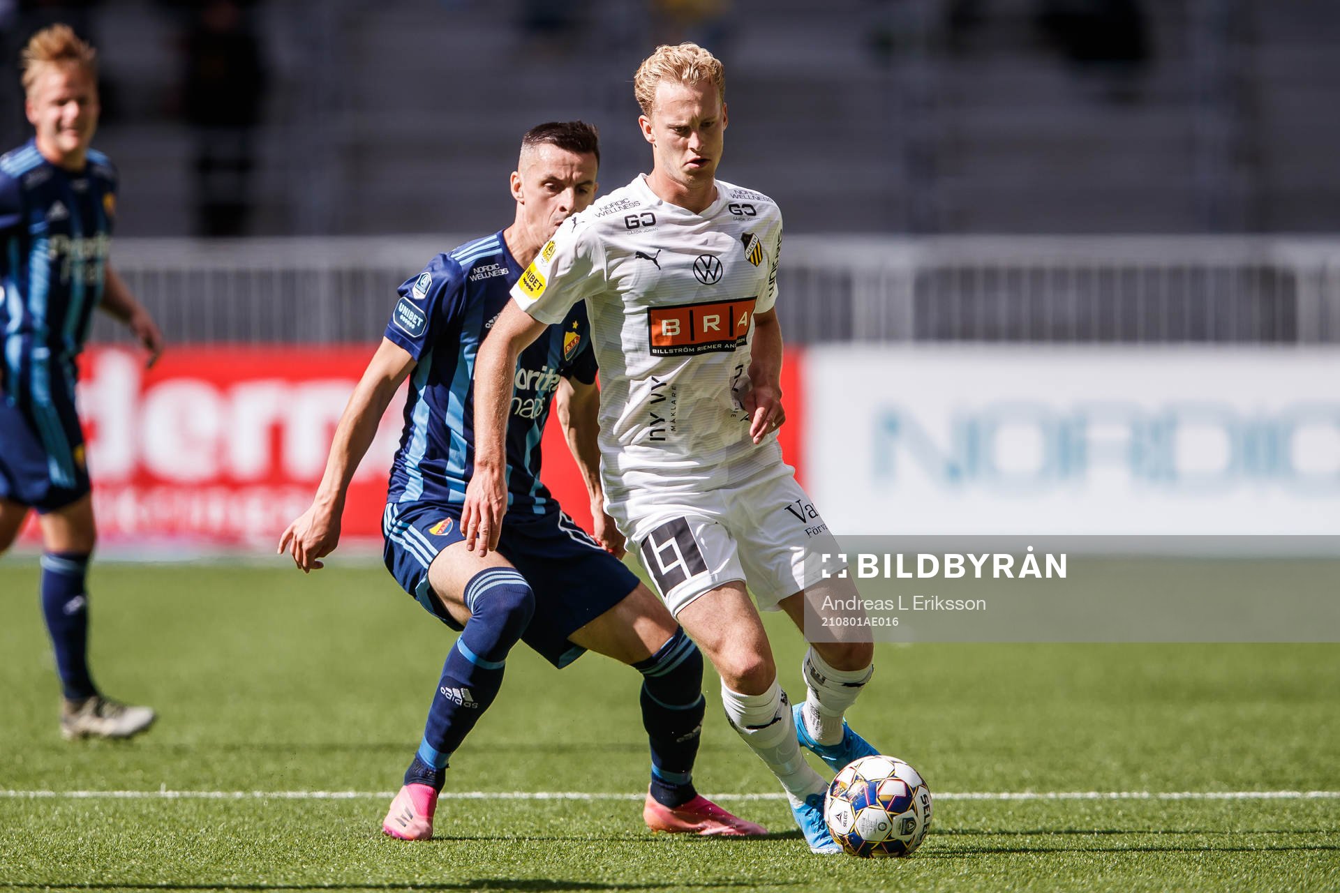 Djurgårdens Haris Radetinac och Häckens Gustav Berggren