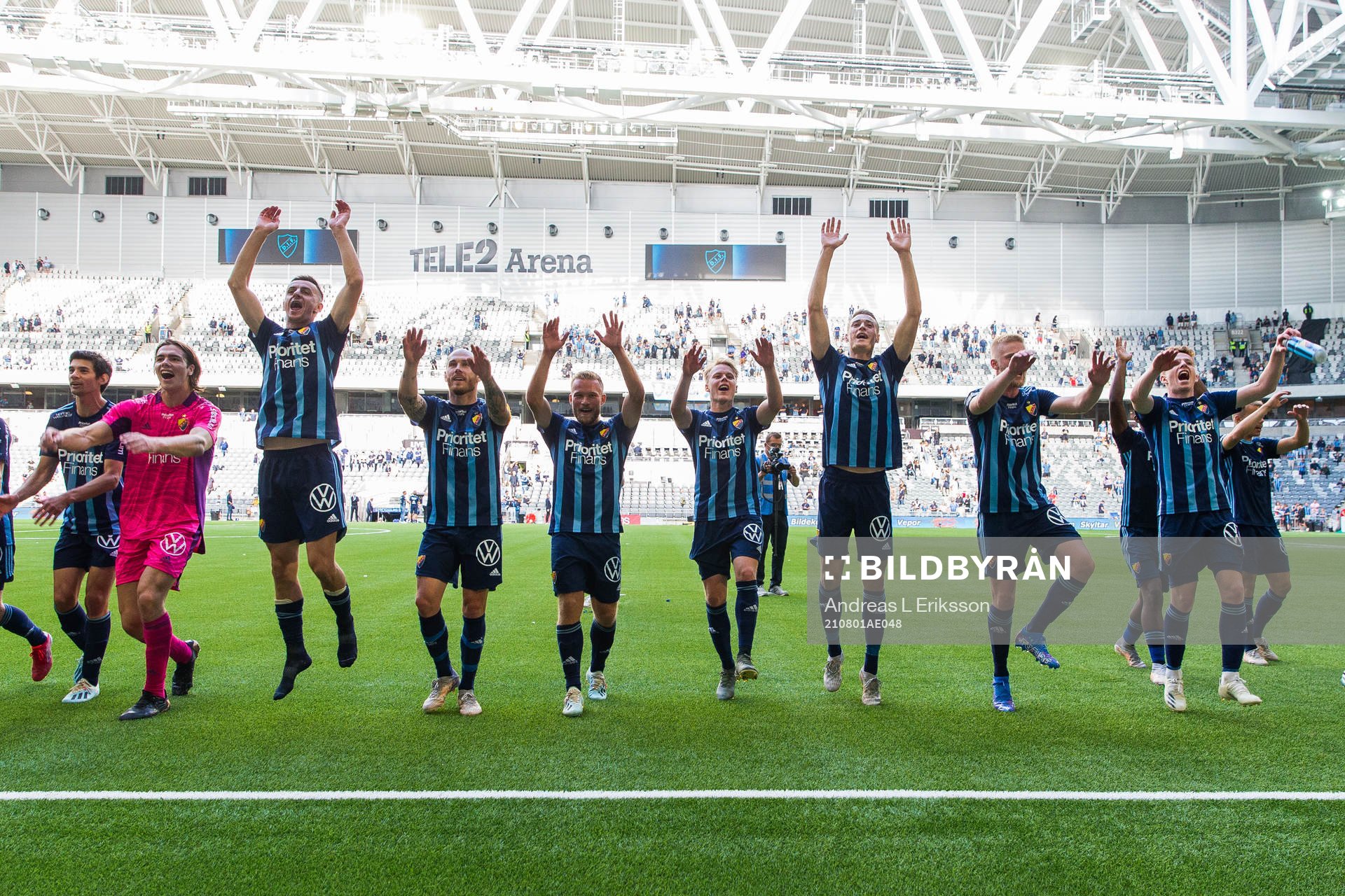 Djurgårdens spelare jublar