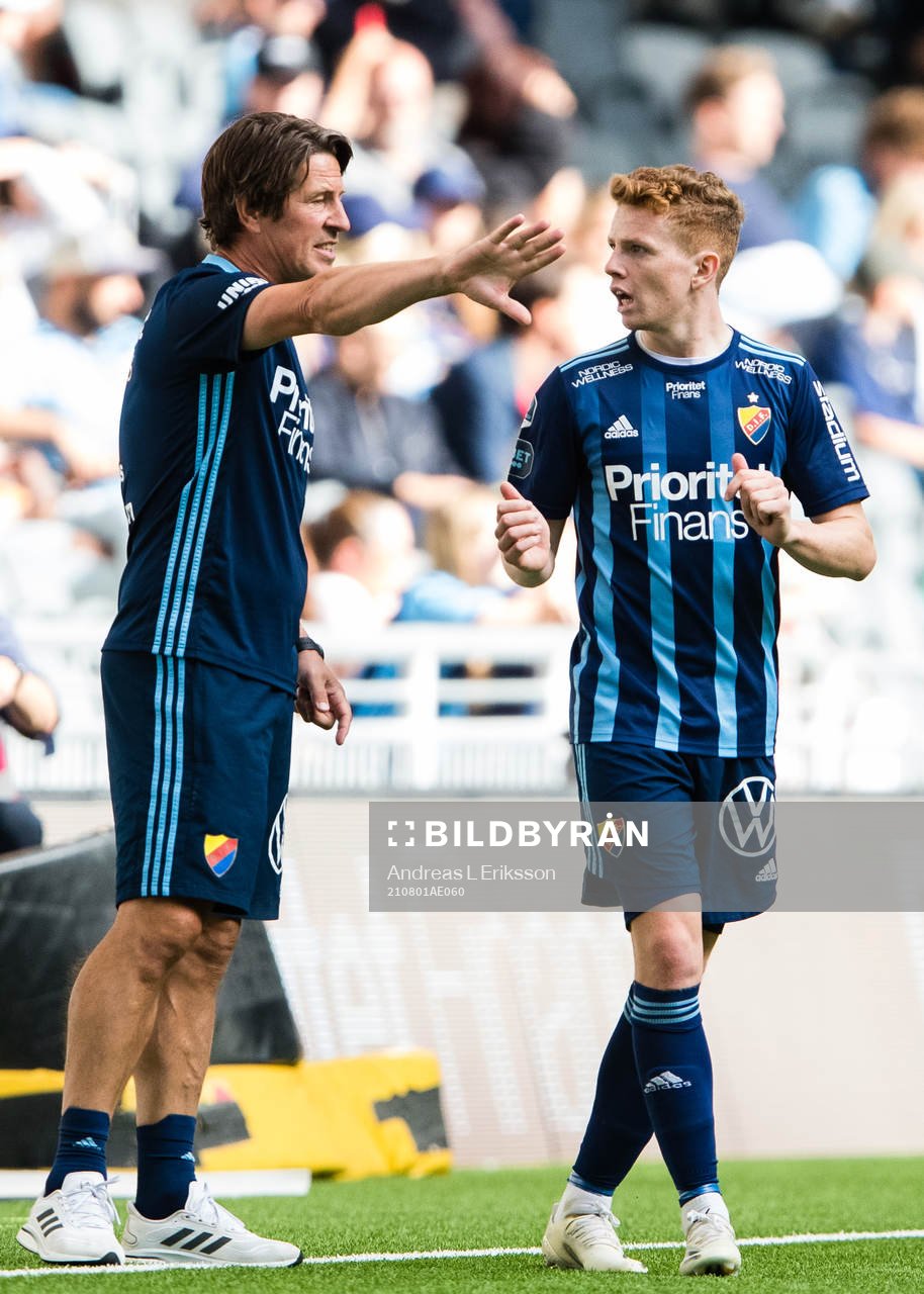 Djurgårdens tränare Thomas Lagerlöf och Aslak Witry