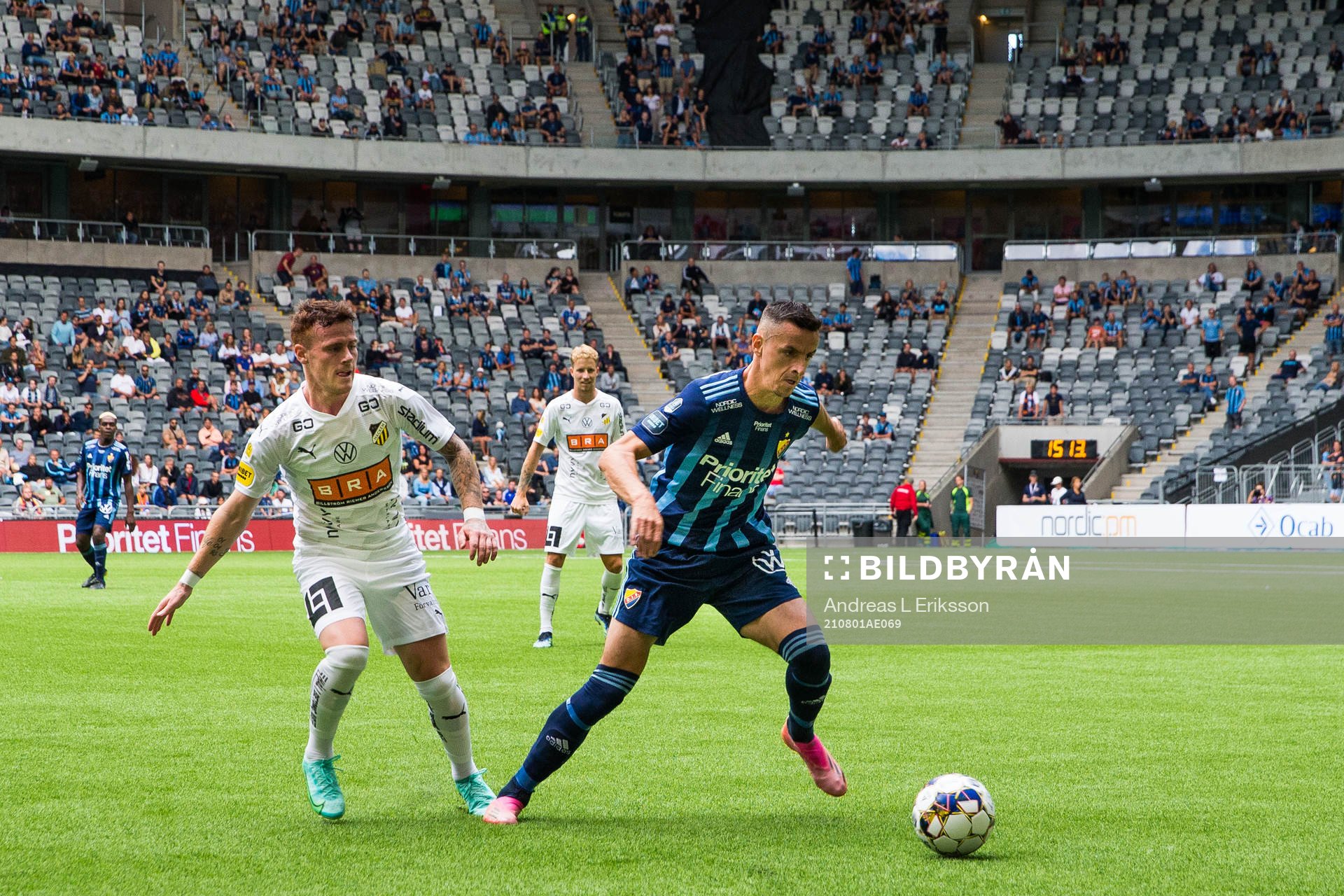 Häckens Tobias Heintz och Djurgårdens Haris Radetinac