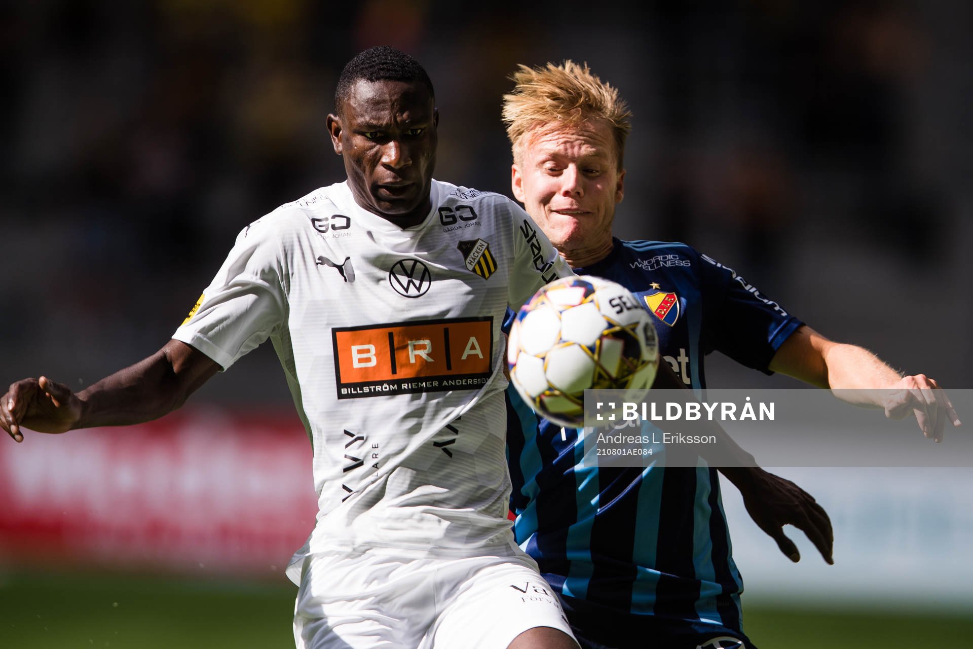 Häckens Godswill Ekpolo och Djurgårdens Elliot Käck