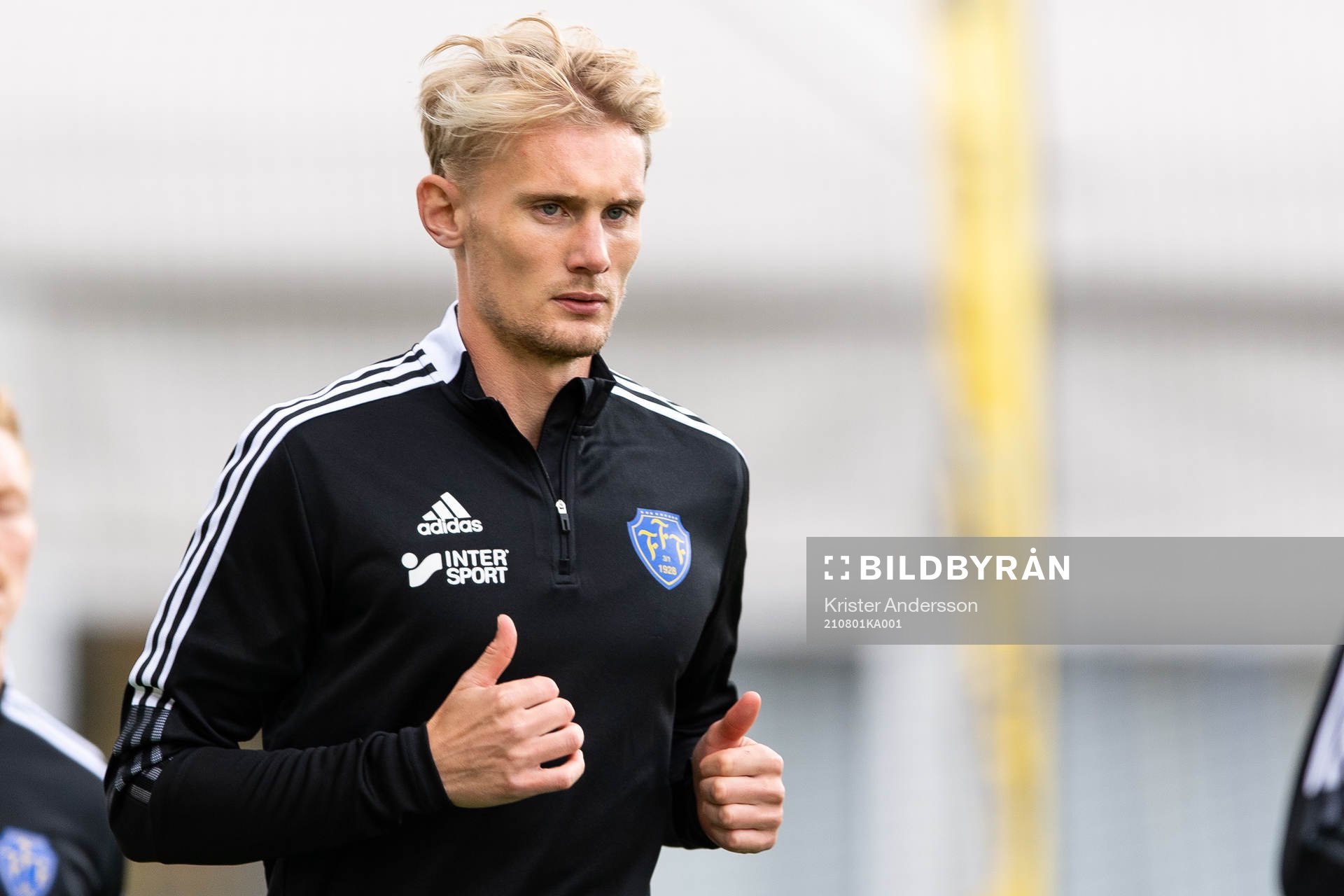 Falkenbergs Ludvig Öhman Silwerfeldt före fotbollsmatchen