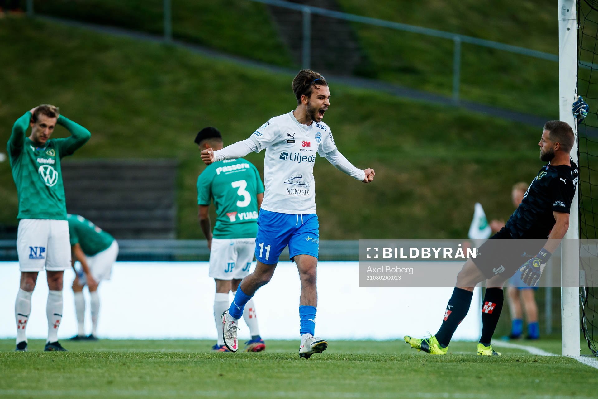 Värnamos Edvin Becirovic jublar