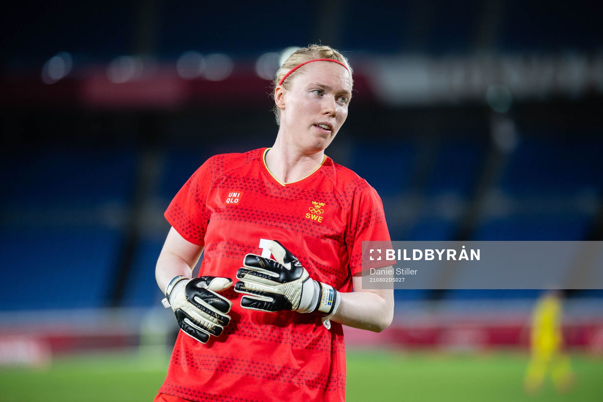 Hedvig Lindahl of Sweden in the women´s football match