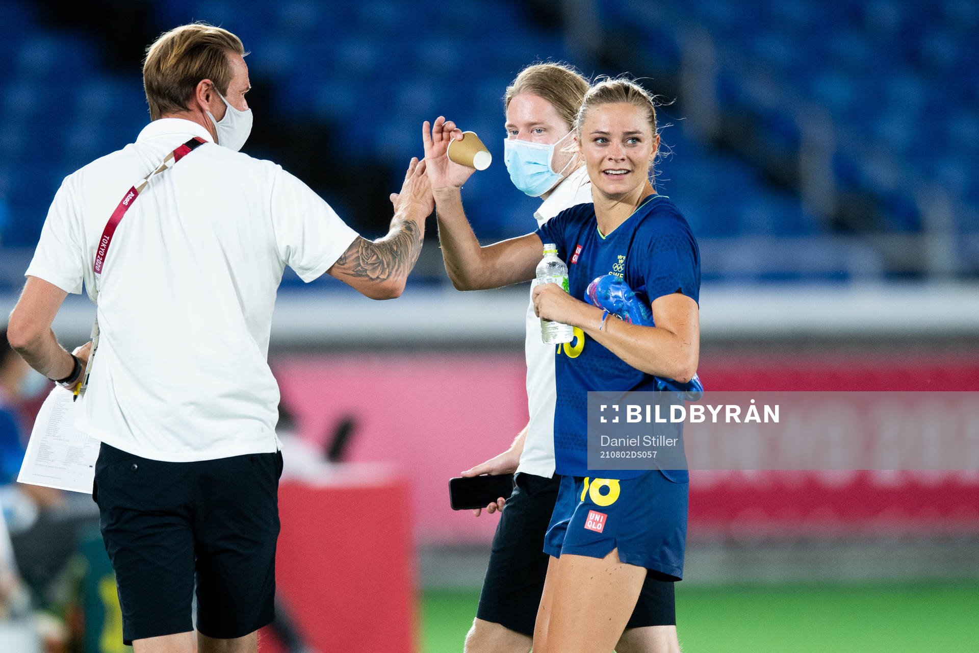 Fridolina Rolfö of Sweden celebrates