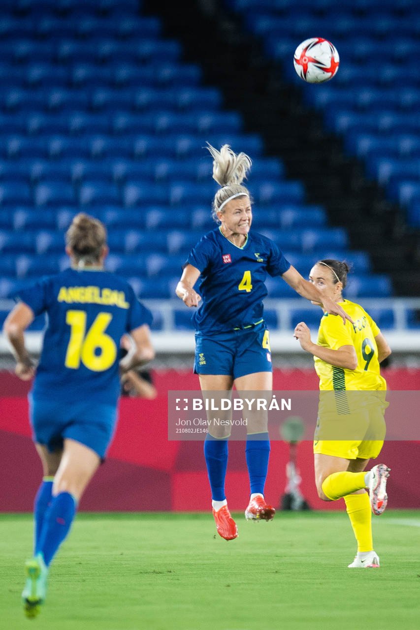 Hanna Glas of Sweden in the women´s football match between